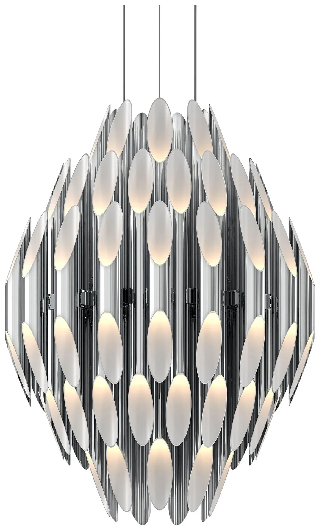 Chimes 24.25" Wide 3 Tier Polished Chrome Pendant - Image 1