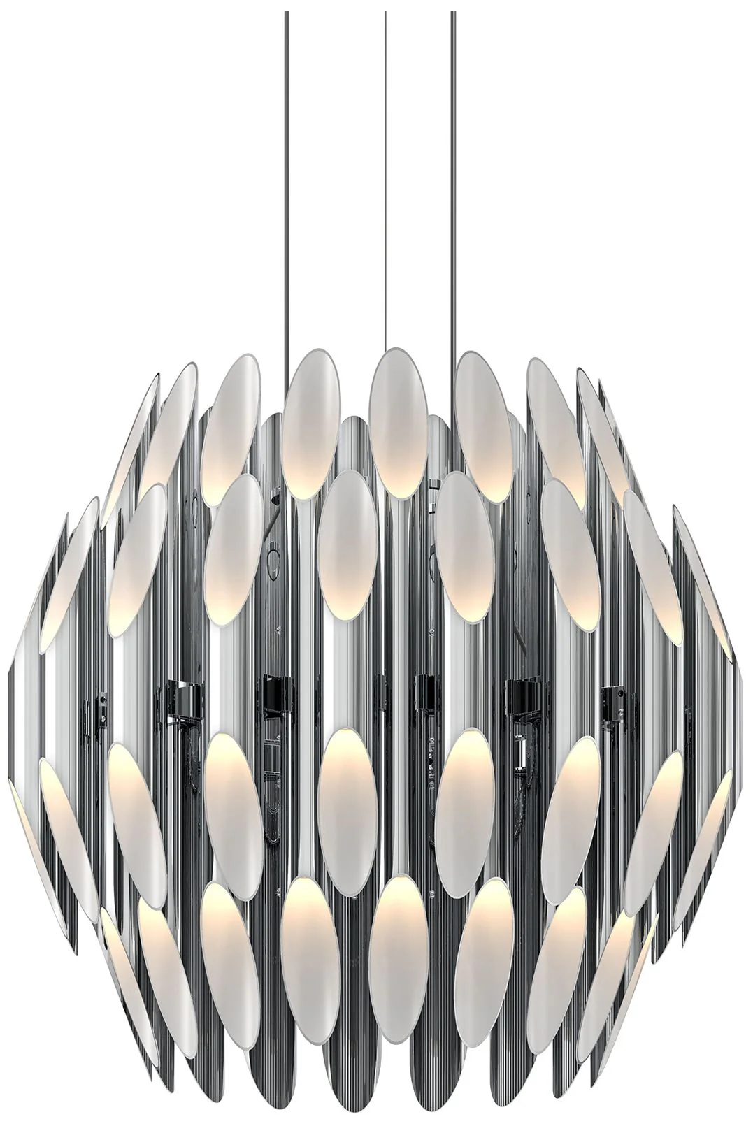 Chimes 24.5" Wide 2 Tier Polished Chrome Pendant - Image 1