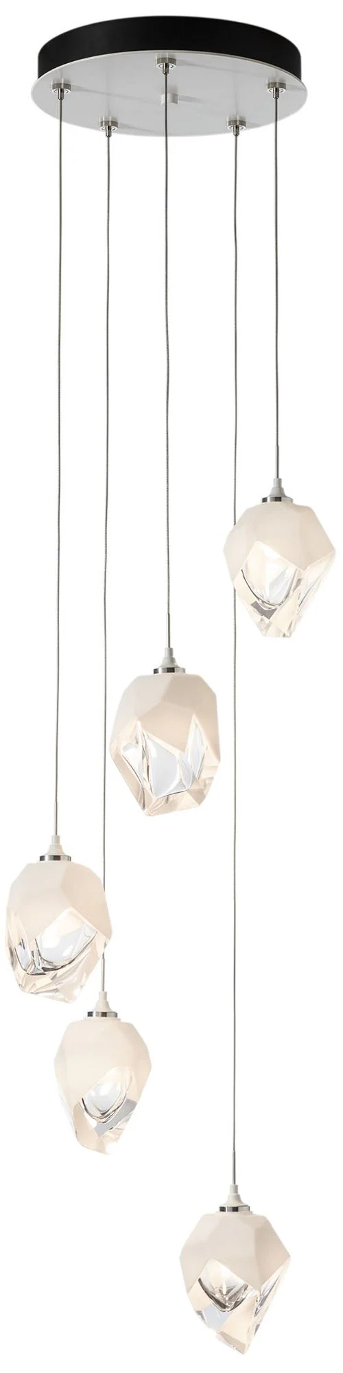 Chrysalis 15.4" Wide 5-Light White Crystal Pendant - Image 1