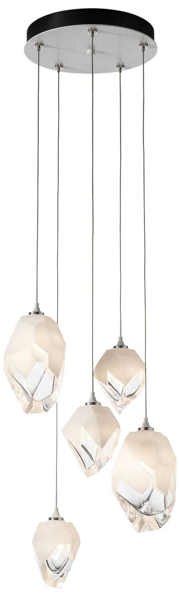 Chrysalis 15.7" Wide 5-Light White Crystal Pendant - Image 1