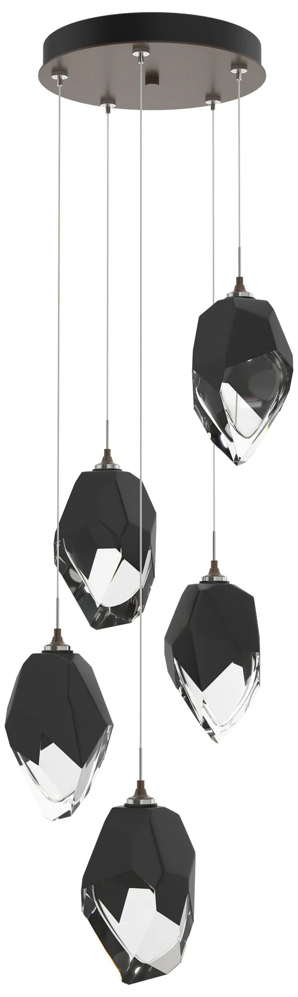 Chrysalis 16.1"W 5-Light Large Crystal Black Crystal Bronze Long Penda - Image 1