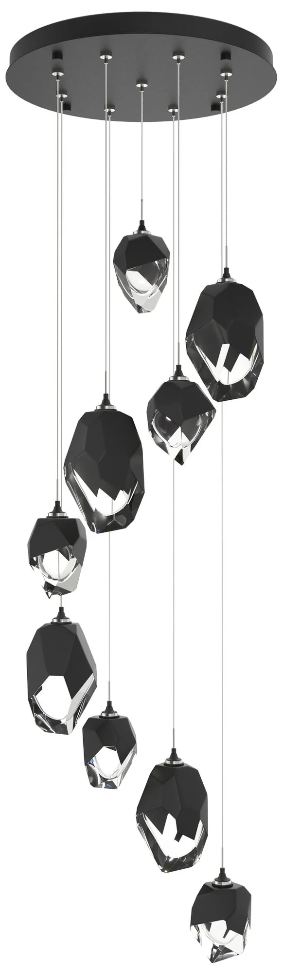 Chrysalis 20.5″W 9-Light Black Crystal Black Mixed Crystal Standard Pe