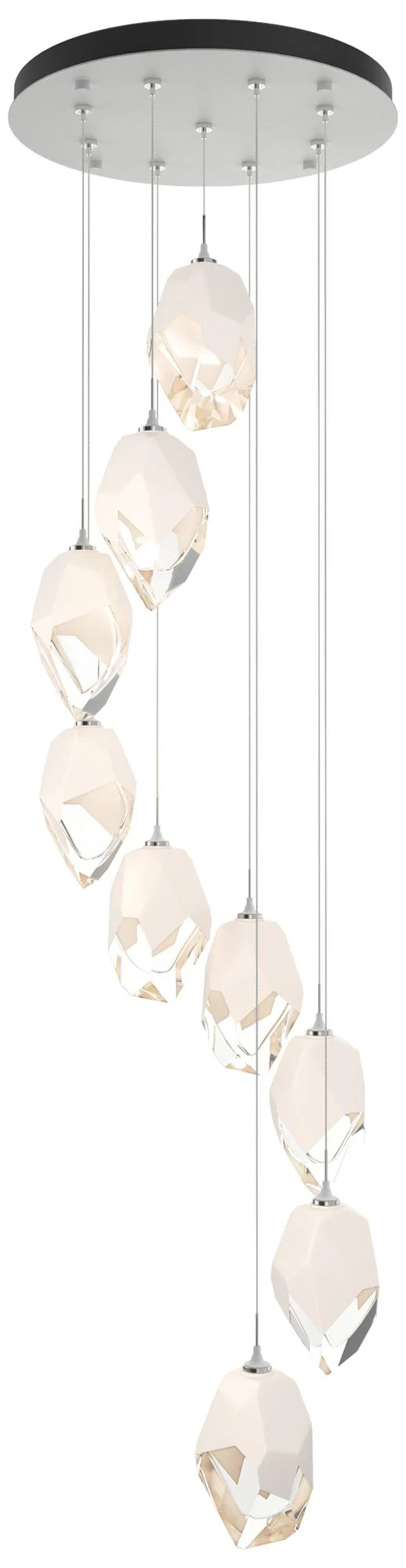 Chrysalis 20.5"W 9-Light Large Crystal White Crystal White Long Pendan - Image 1