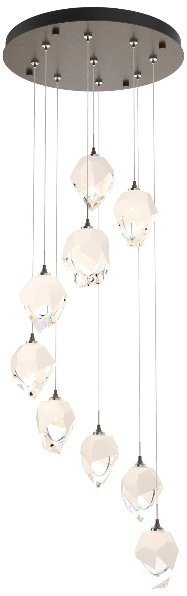 Chrysalis 20.5"W 9-Light Small Crystal White Crystal Bronze Long Penda - Image 1
