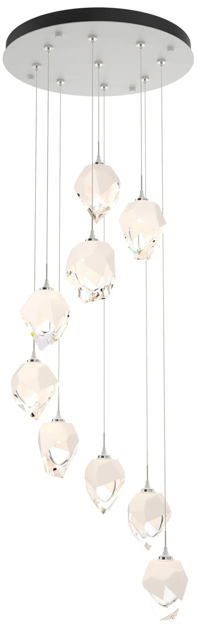 Chrysalis 20.5"W 9-Light White Crystal White Small Crystal Standard Pe - Image 1