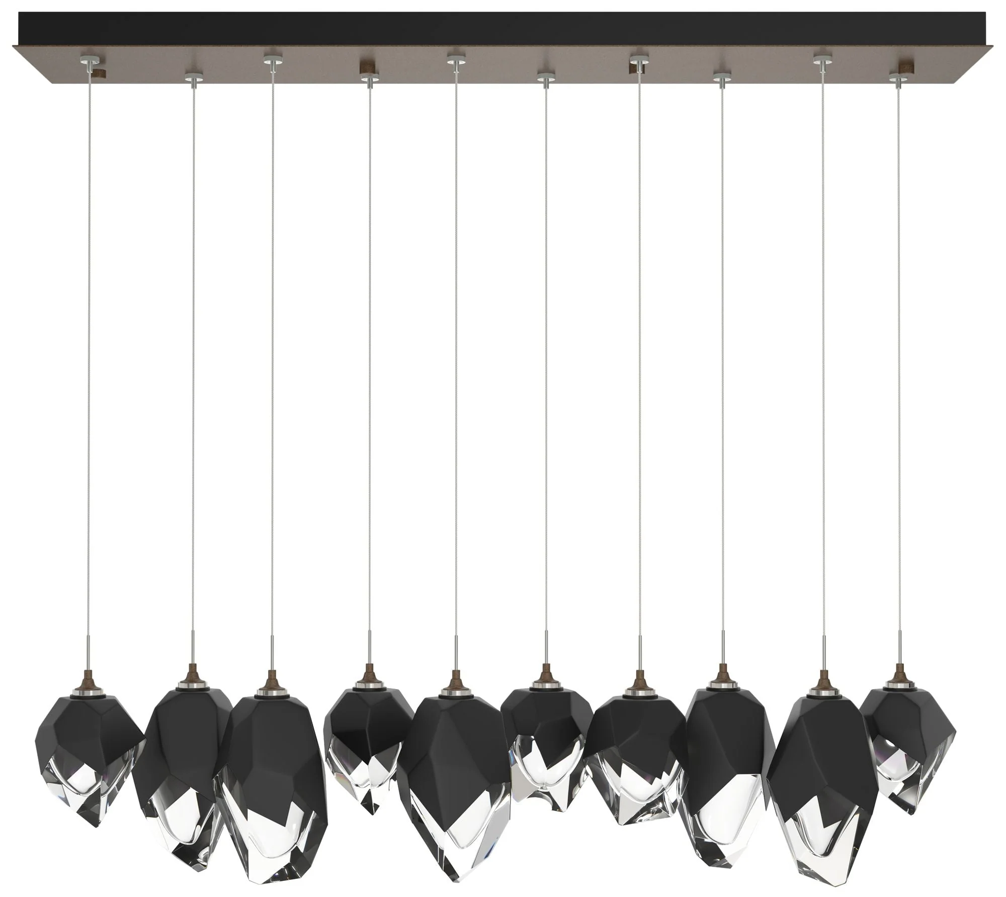Chrysalis 44.5"W 10-Light Bronze Mixed Black Crystal Standard Pendant - Image 1