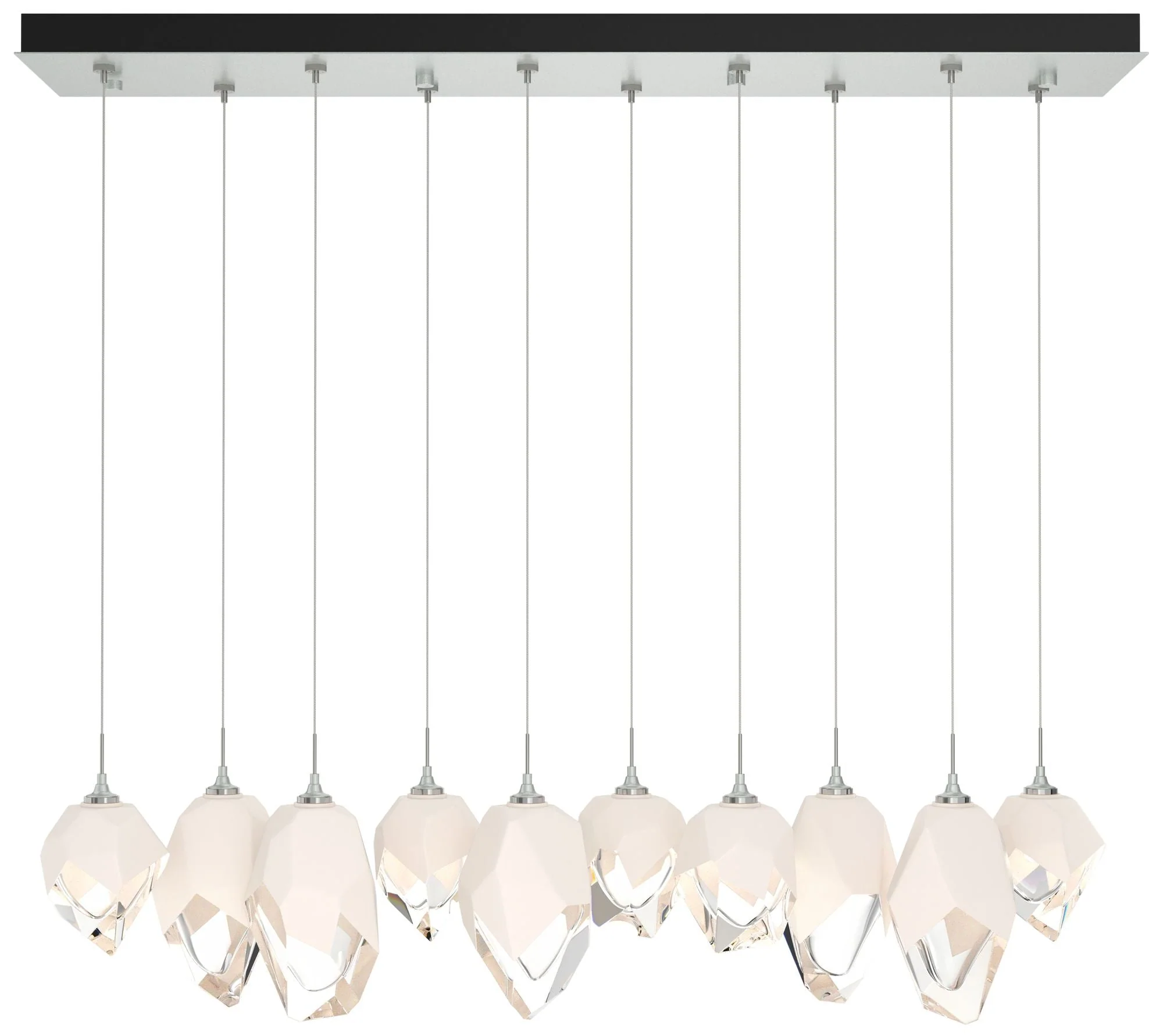 Chrysalis 44.5"W 10-Light Platinum Mixed White Crystal Standard Pendan - Image 1