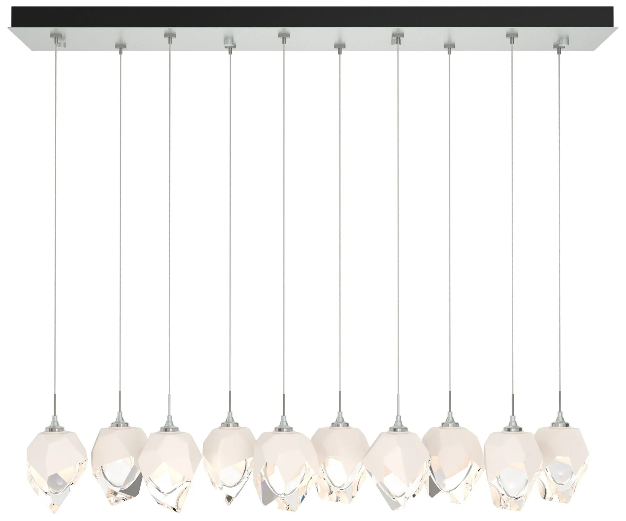 Chrysalis 44.5"W 10-Light Platinum Small White Crystal Standard Pendan - Image 1