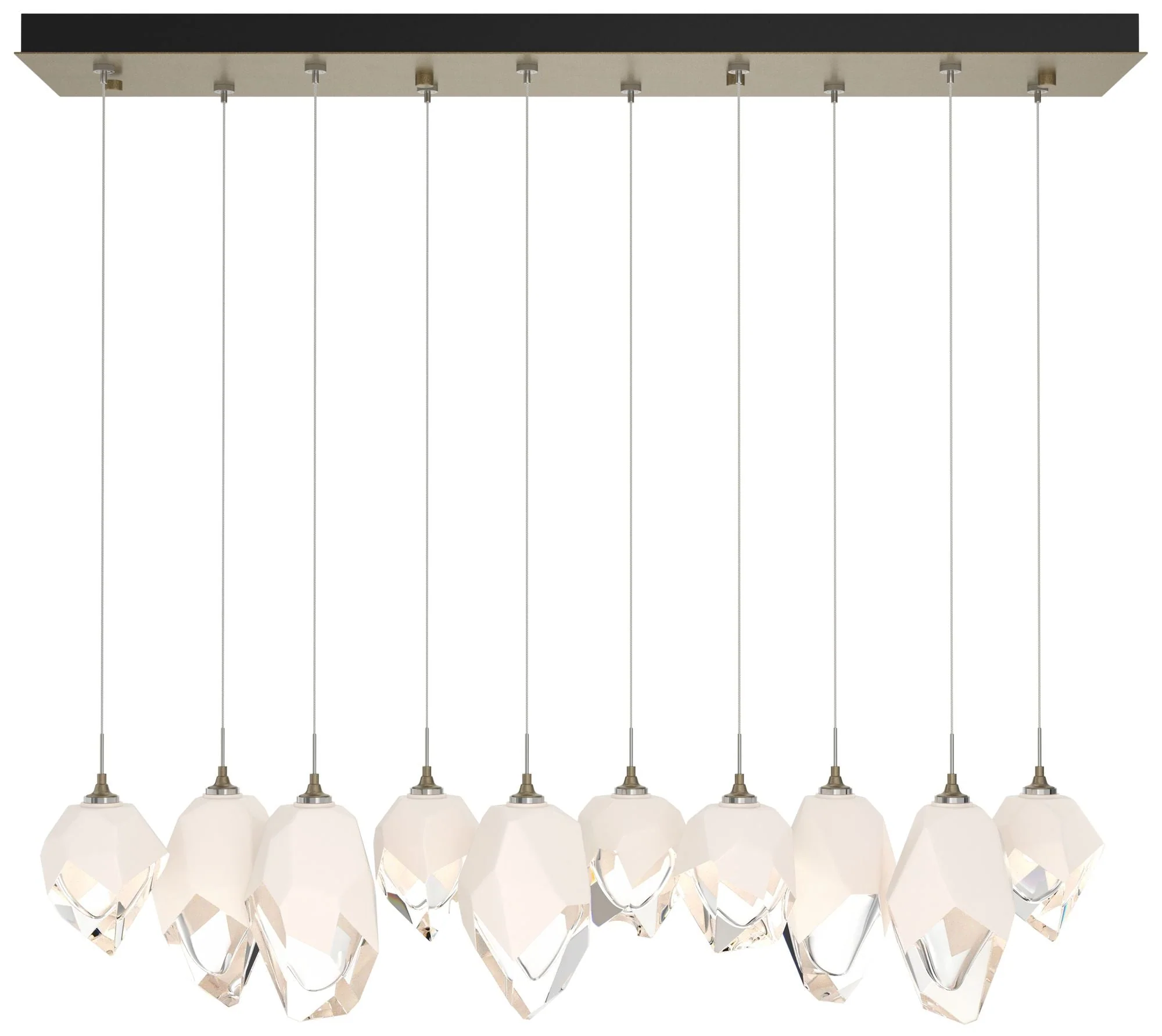 Chrysalis 44.5"W 10-Light Soft Gold Mixed White Crystal Standard Penda - Image 1