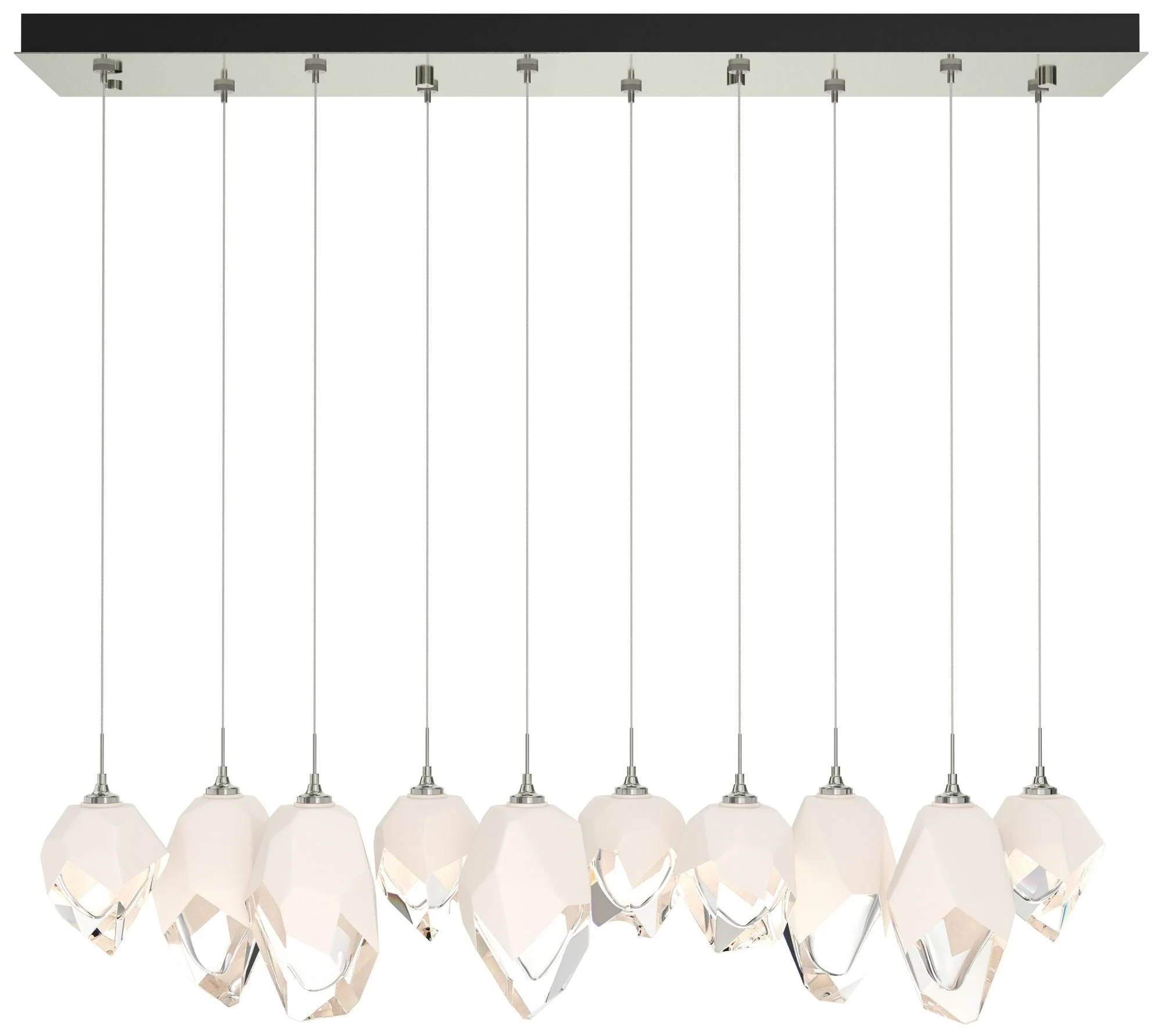 Chrysalis 44.5"W 10-Light Sterling Mixed White Crystal Standard Pendan - Image 1