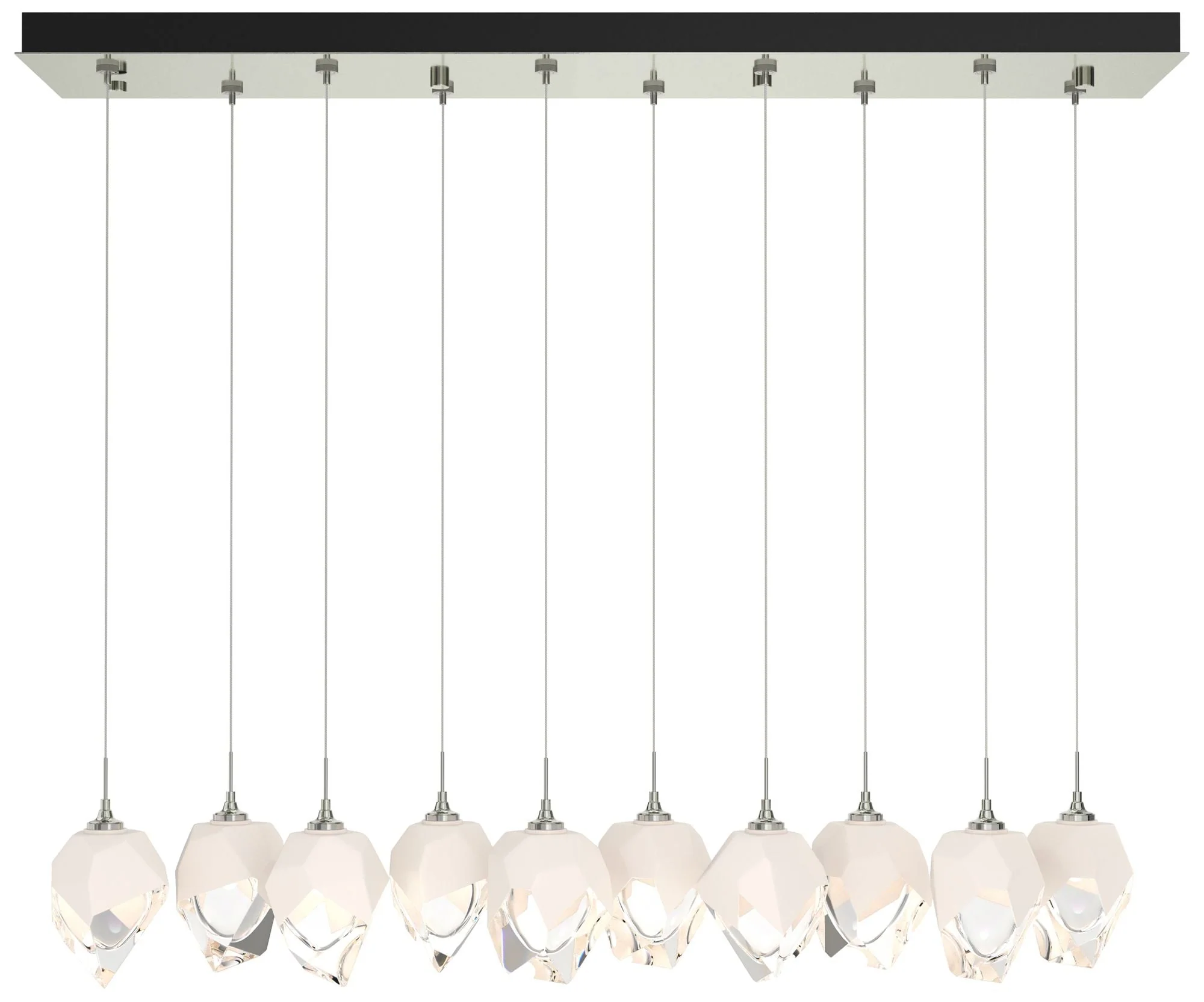 Chrysalis 44.5"W 10-Light Sterling Small White Crystal Standard Pendan - Image 1