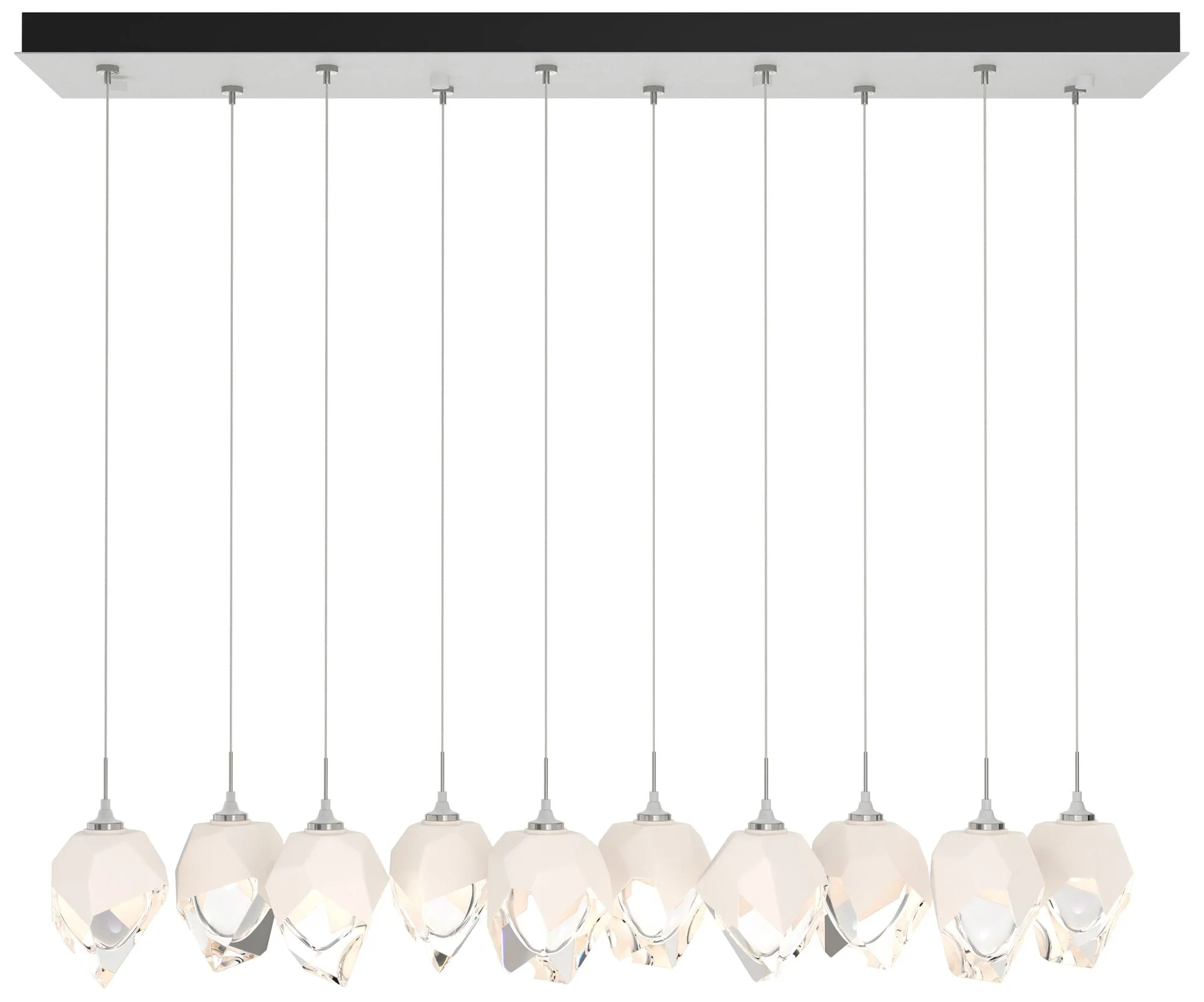 Chrysalis 44.5"W 10-Light White Small White Crystal Standard Pendant - Image 1