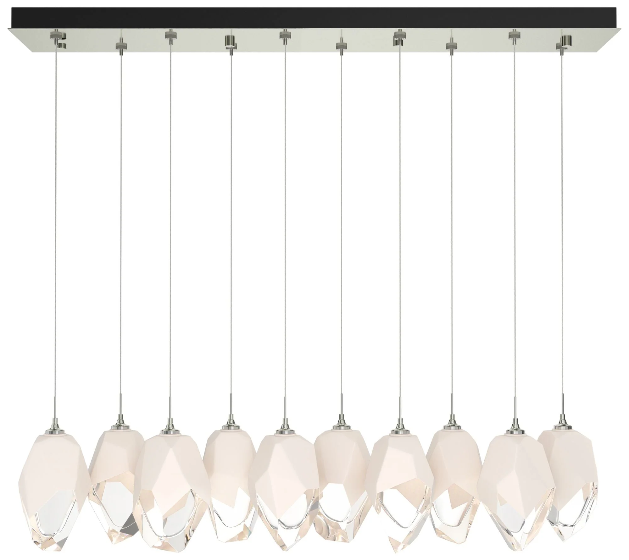 Chrysalis 44.7"W 10-Light Sterling Large White Crystal Standard Pendan - Image 1
