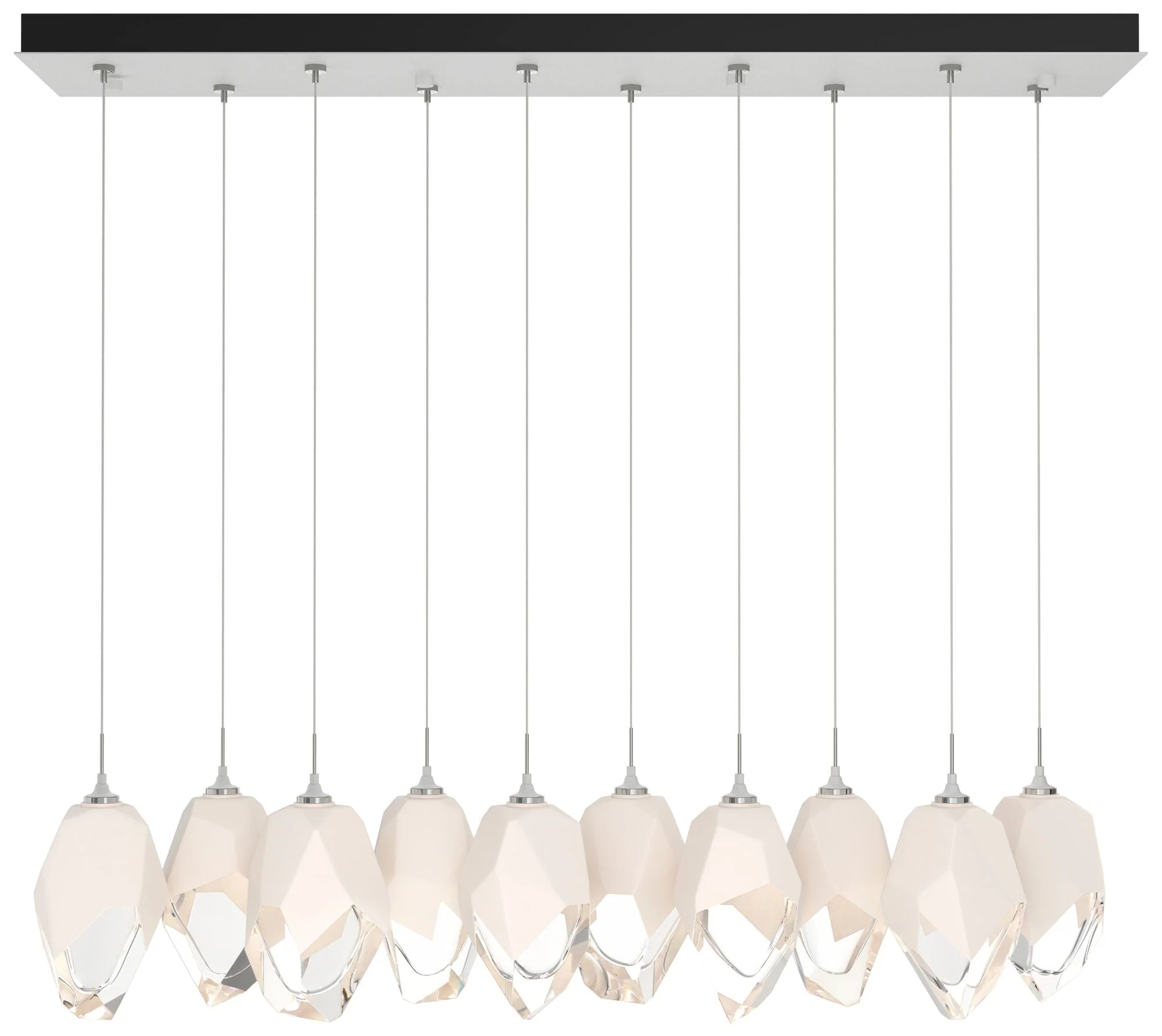 Chrysalis 44.7"W 10-Light White Large White Crystal Standard Pendant - Image 1