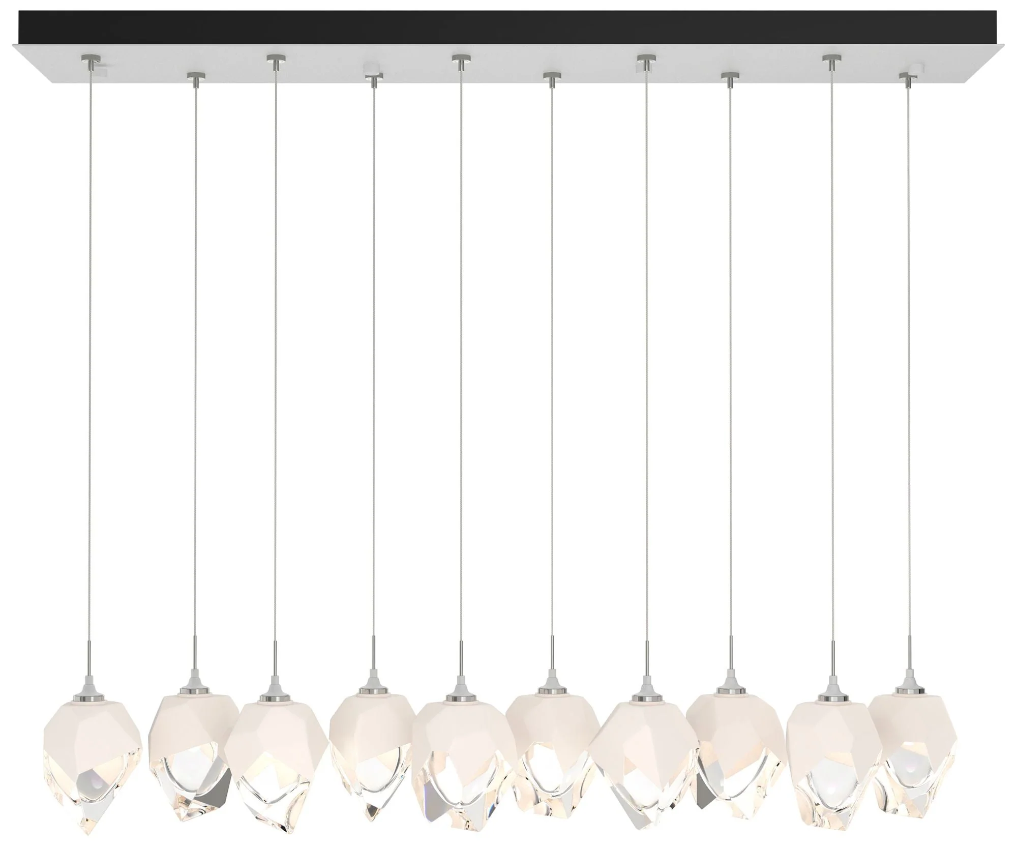 Chrysalis 8.5"W 10-Light Small Crystal White Crystal White Long Pendan - Image 1