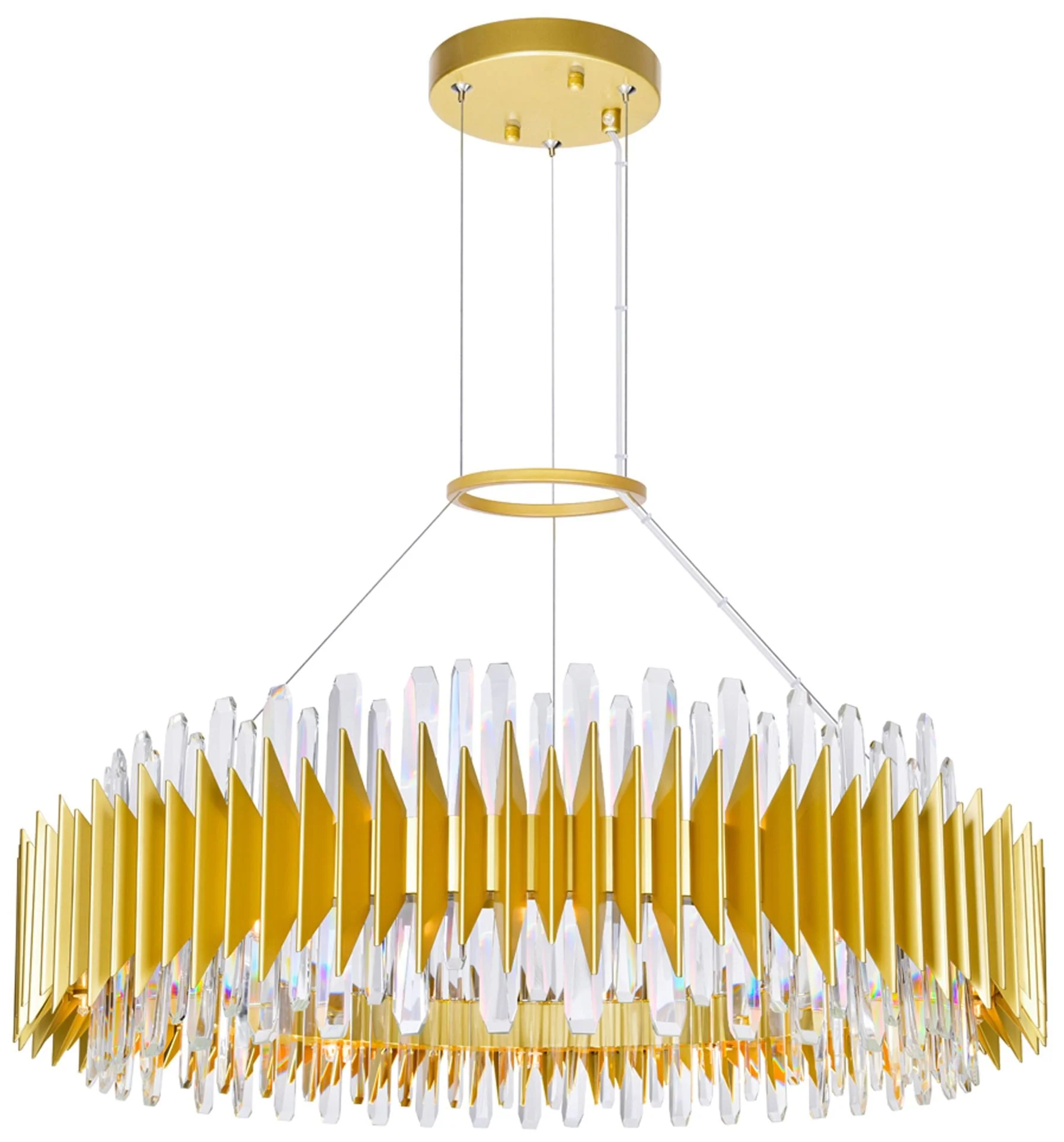 Cityscape 24 Light Chandelier With Satin Gold Finish - Image 1