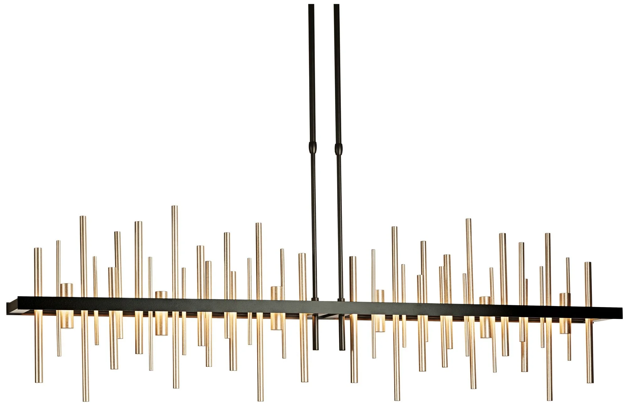 Cityscape 51.9" Wide Large Black LED Pendant With Soft Gold - Image 2