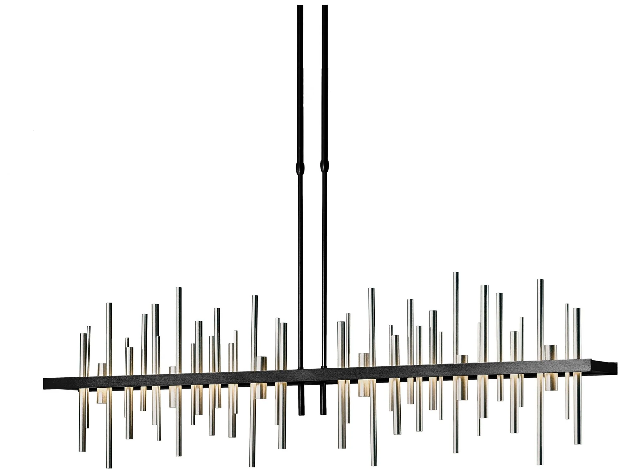Cityscape 51.9" Wide Large Black LED Pendant With Vintage Platinum - Image 1