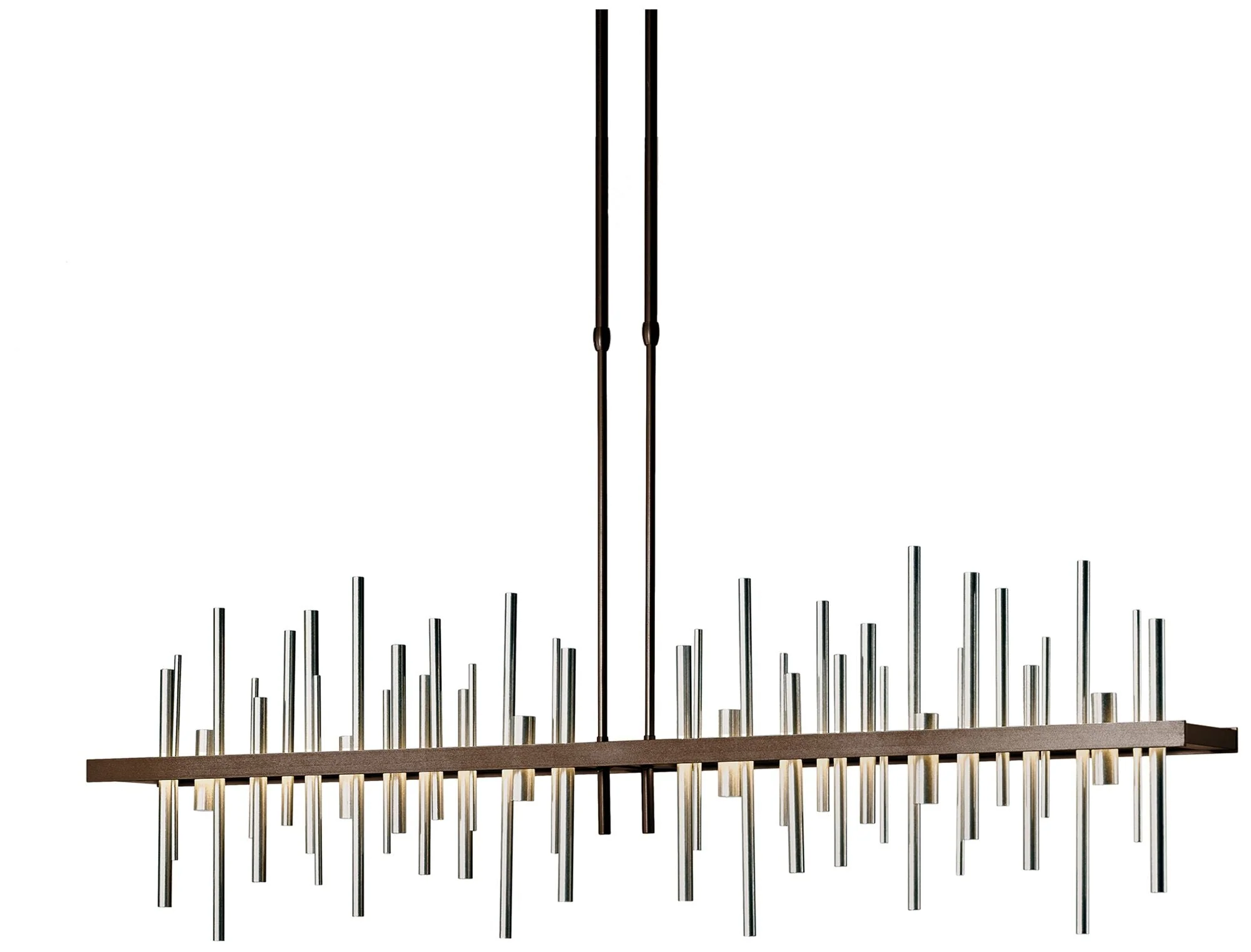 Cityscape 51.9" Wide Large Bronze LED Pendant With Vintage Platinum - Image 1