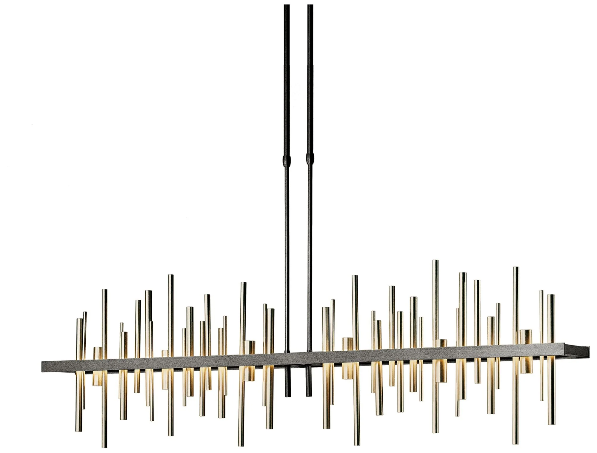 Cityscape 51.9" Wide Large Natural Iron LED Pendant With Soft Gold - Image 1
