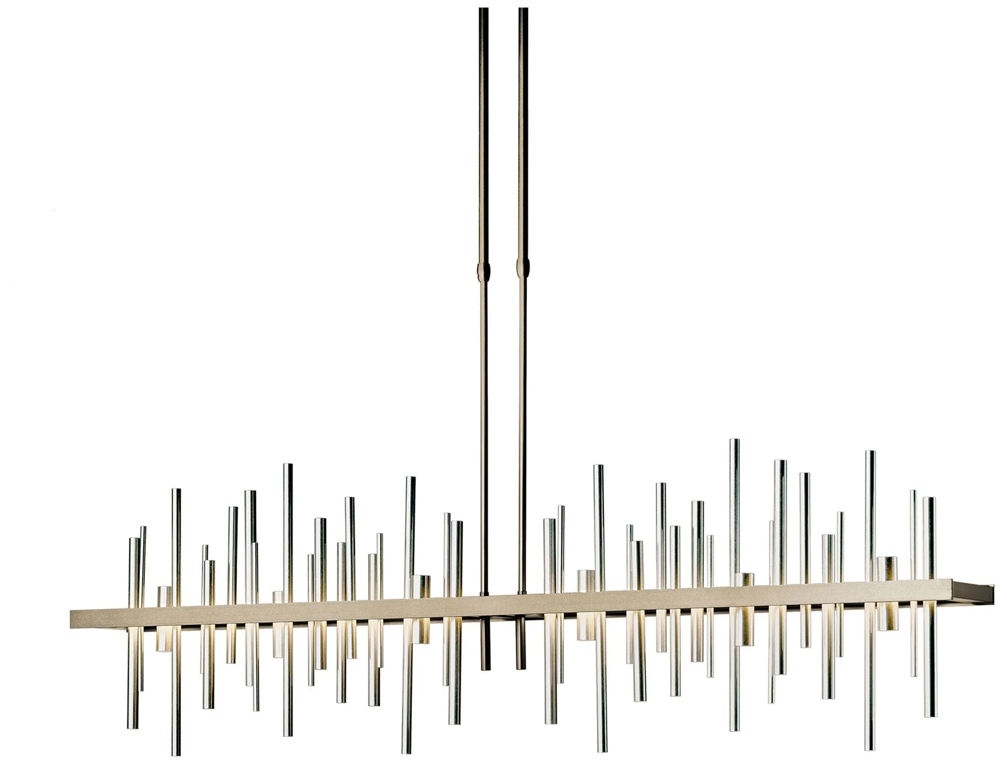 Cityscape 51.9" Wide Large Soft Gold LED Pendant With Sterling - Image 1
