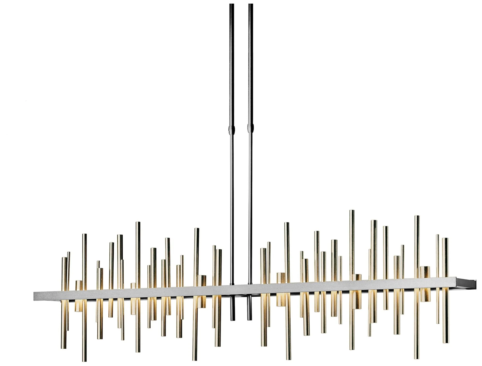 Cityscape 51.9" Wide Large Vintage Platinum LED Pendant With Soft Gold - Image 1