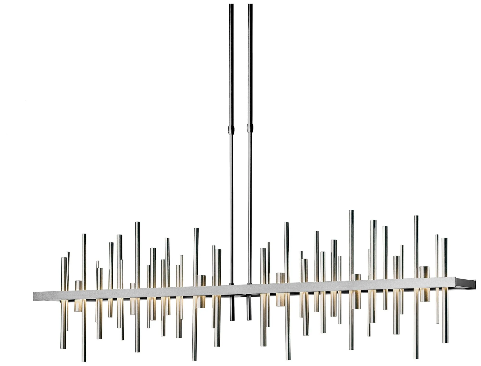 Cityscape 51.9" Wide Large Vintage Platinum LED Pendant - Image 1