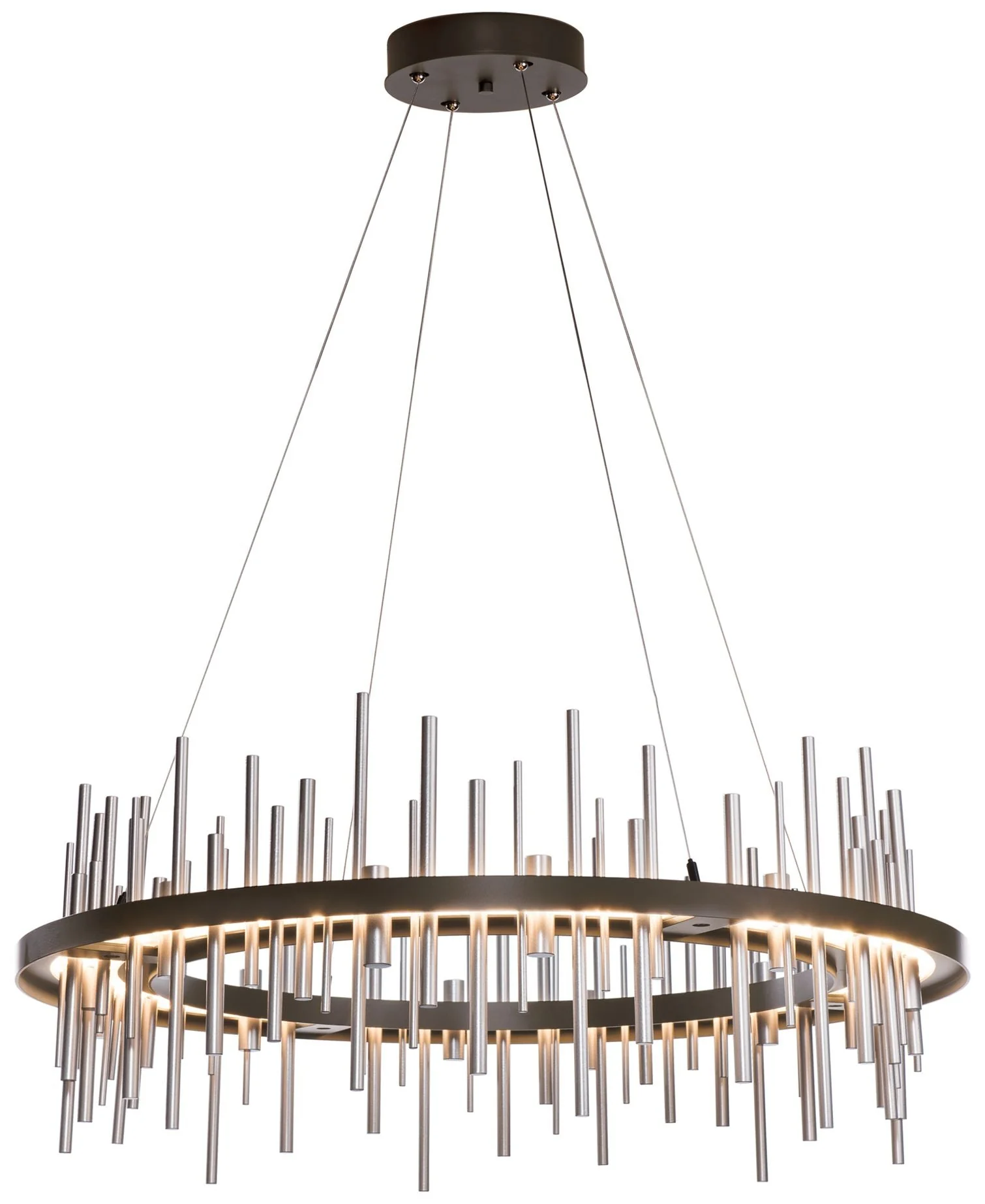 Cityscape Circular LED Pendant - Bronze - Platinum Accents - Standard - Image 1