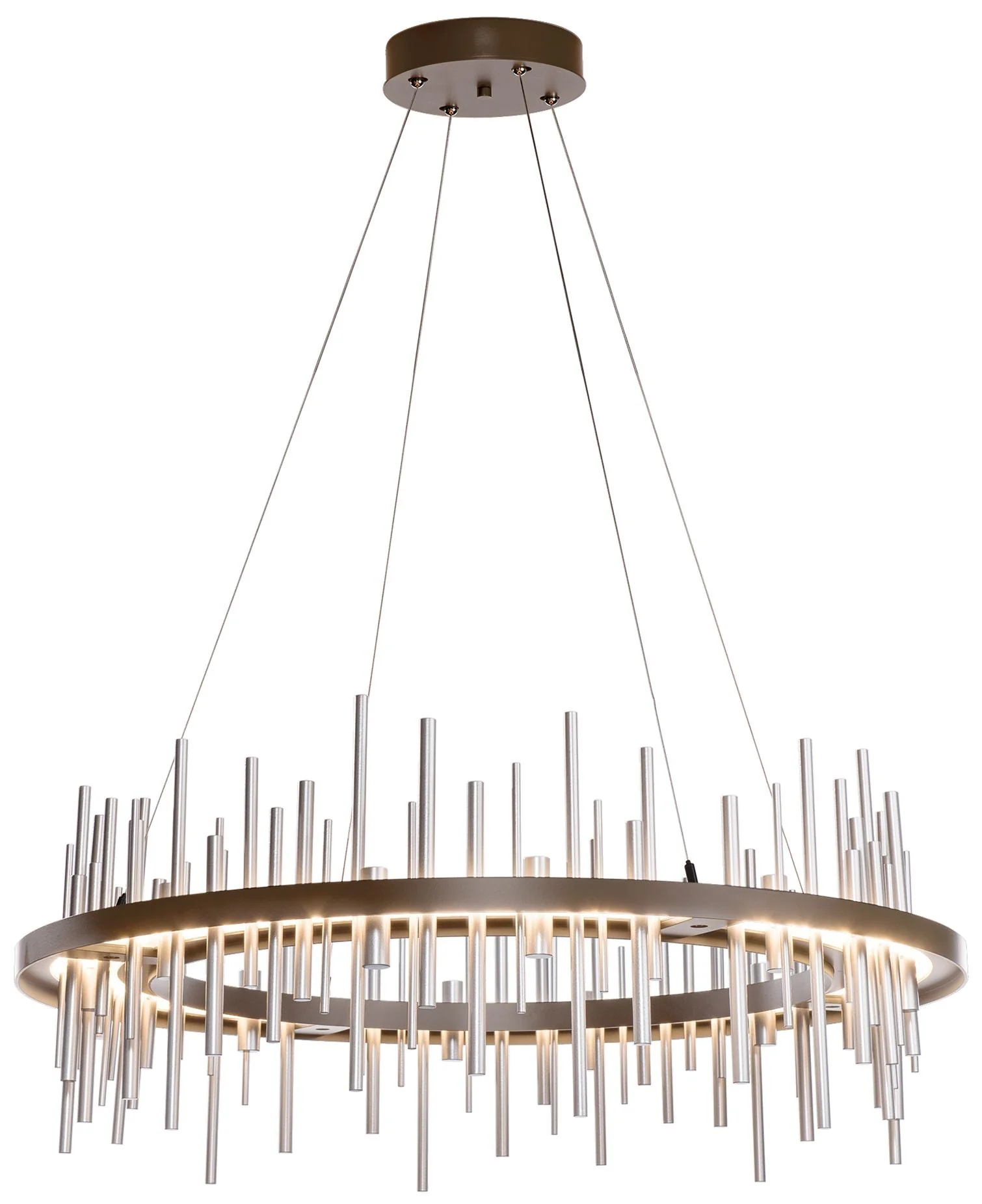 Cityscape Circular LED Pendant - Bronze - Sterling Accents - Standard - Image 1