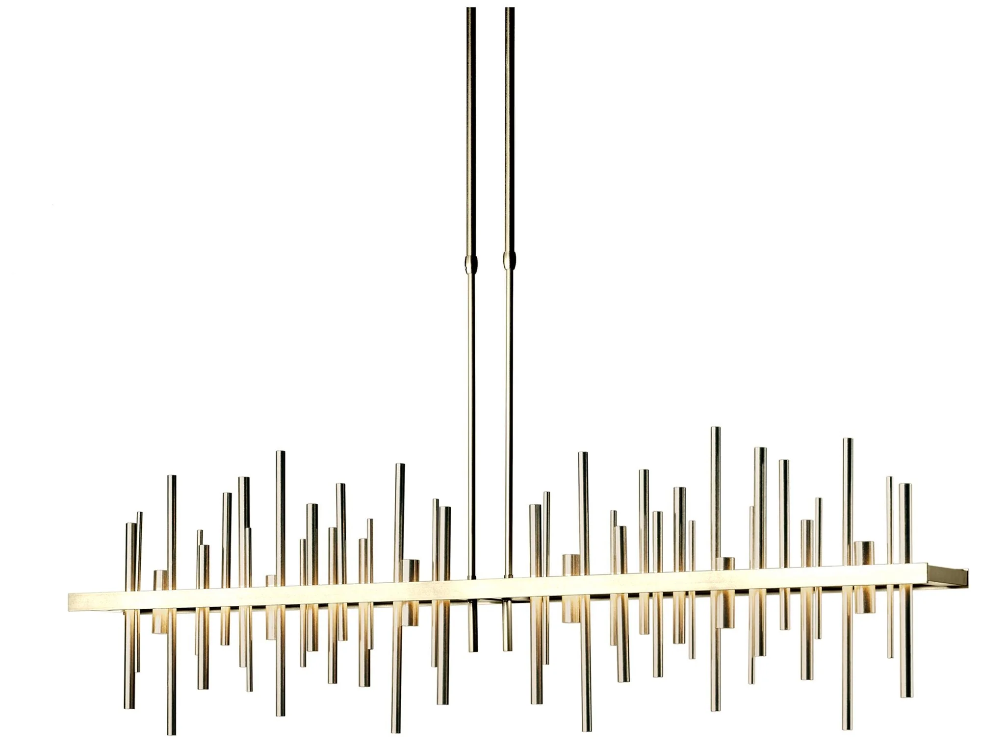 Cityscape Large LED Pendant - Brass - Gold Accents - Standard Height - Image 1