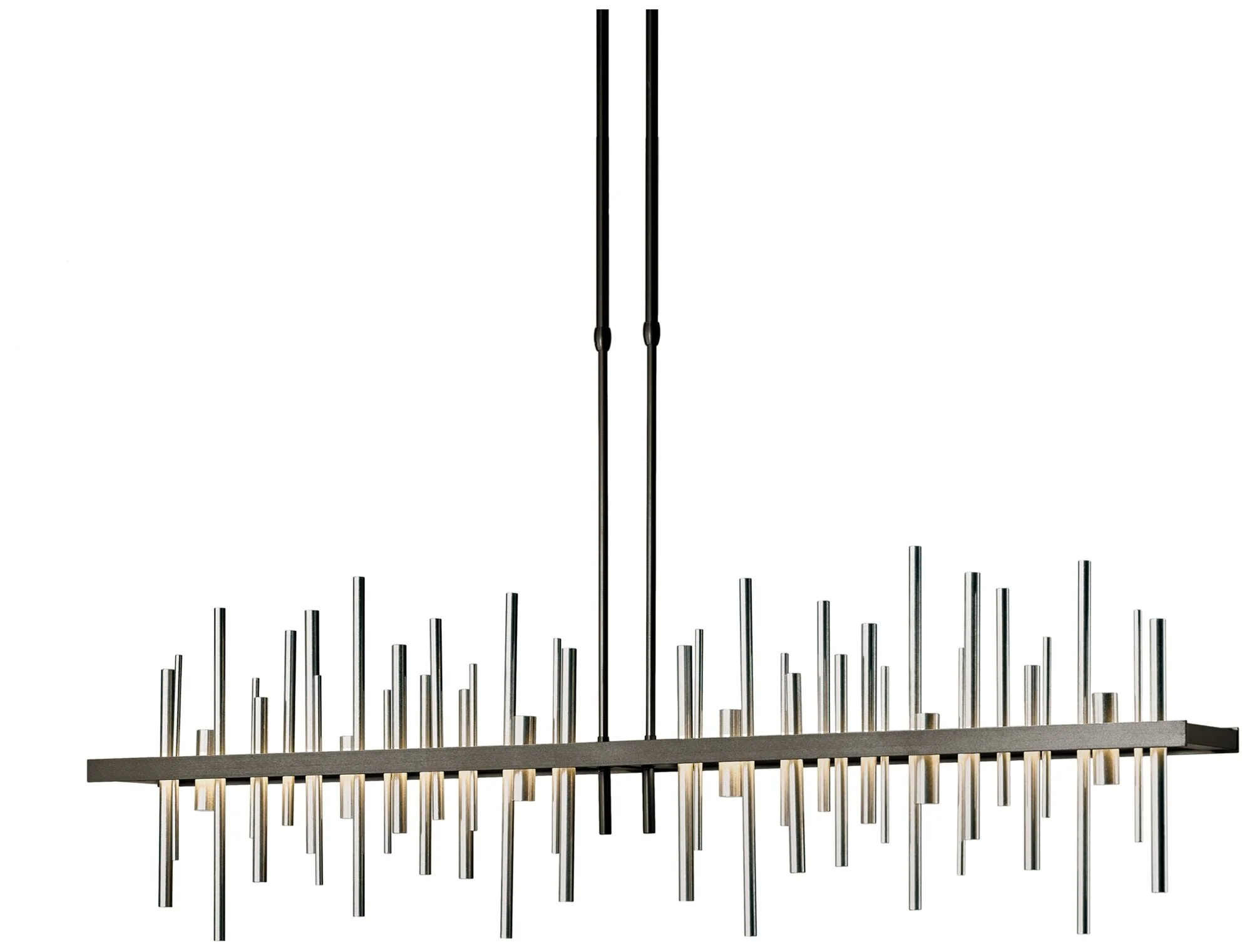 Cityscape Large LED Pendant - Bronze - Platinum Accents - Standard Height - Image 1