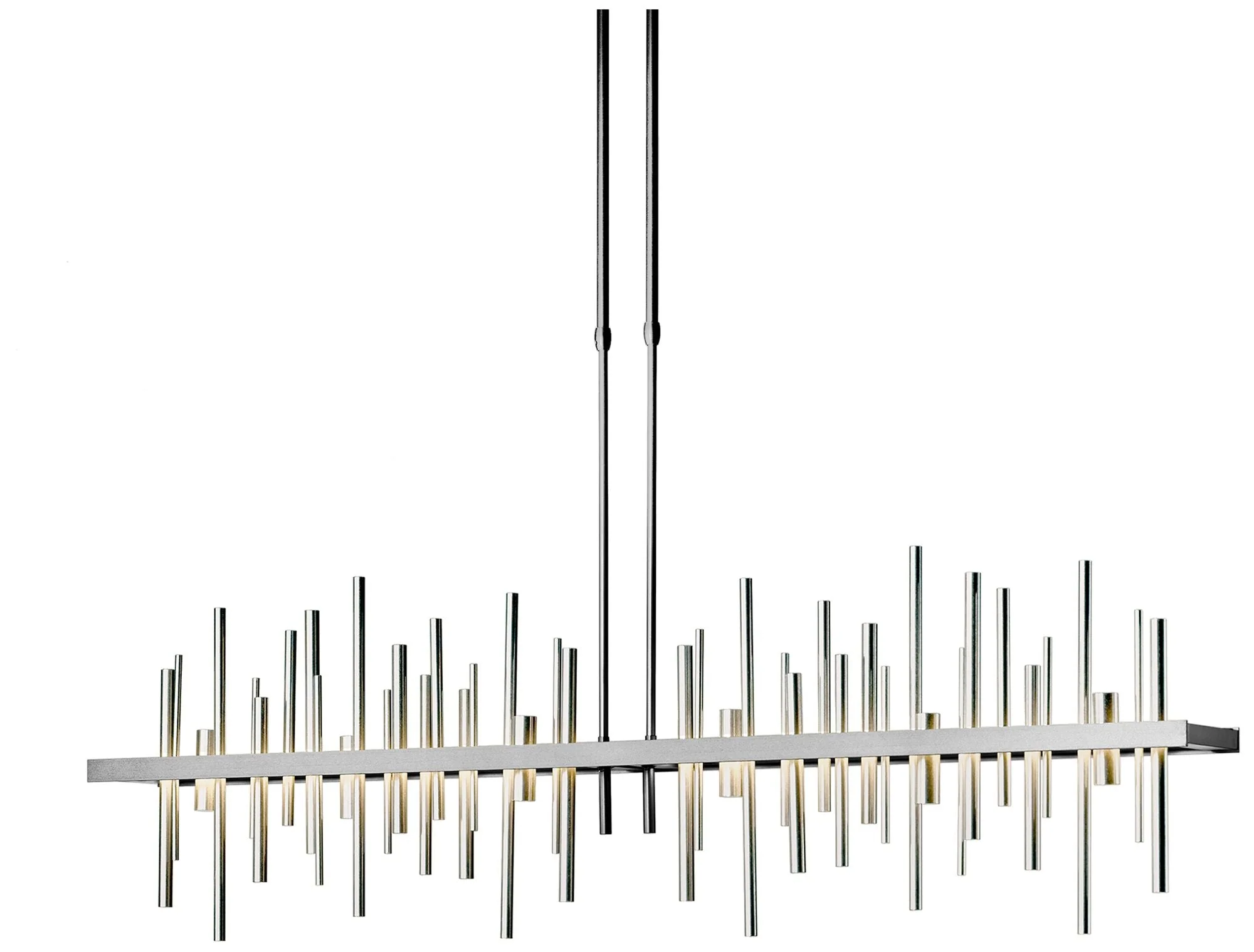 Cityscape Large LED Pendant - Platinum - Sterling Accents - Standard Height - Image 1
