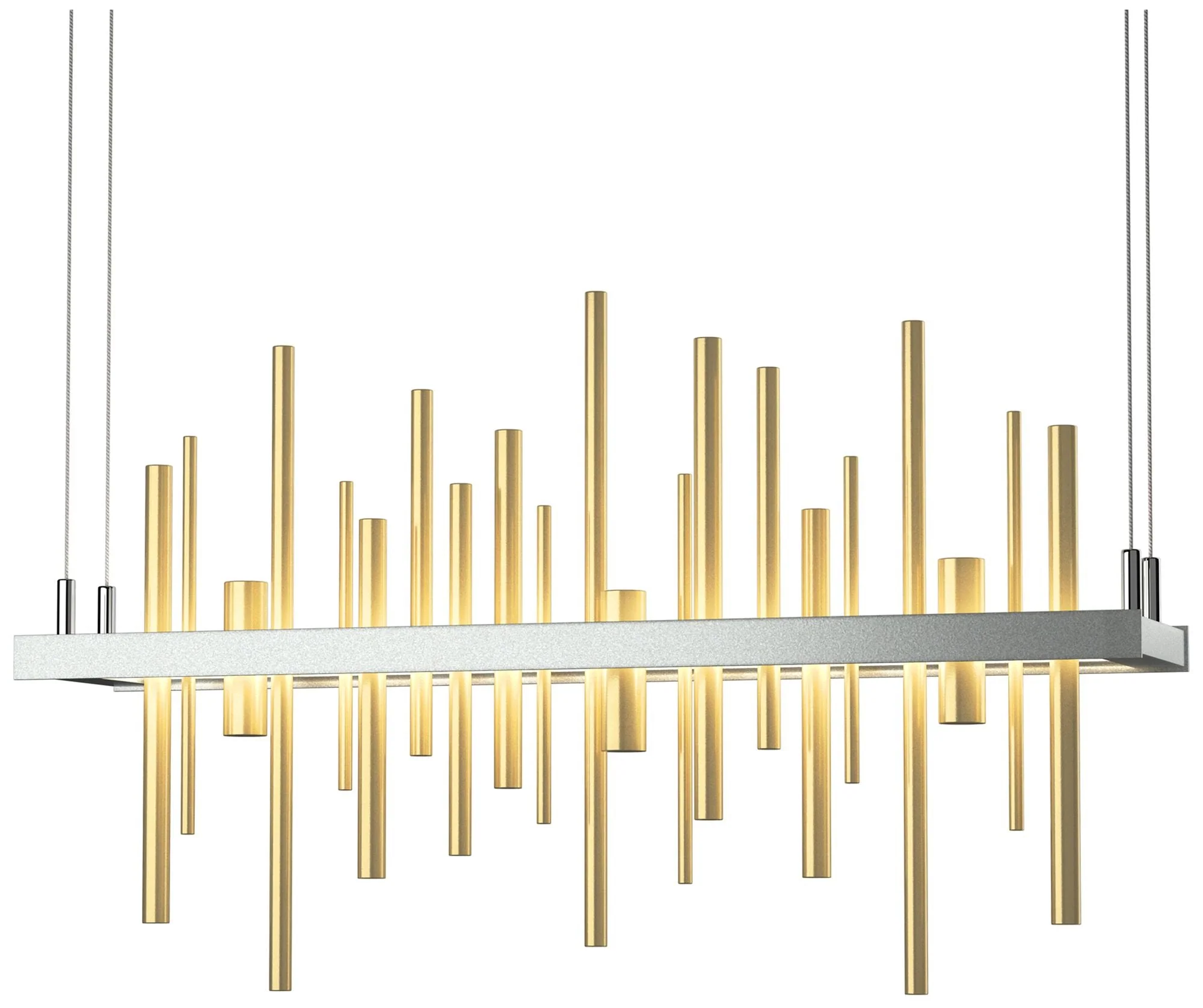 Cityscape LED Pendant - Platinum - Modern Brass - Image 1