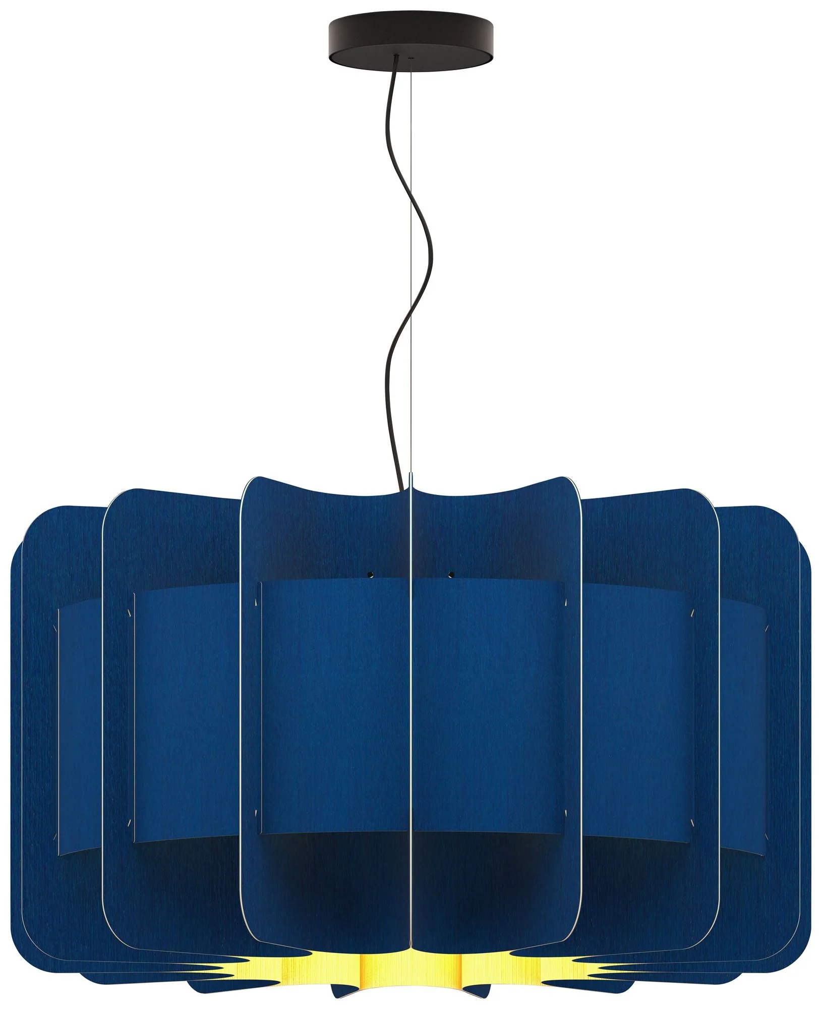 Clarissa Pendant WEP - Blue Shade - Black Canopy - Size 29.8 - Image 1