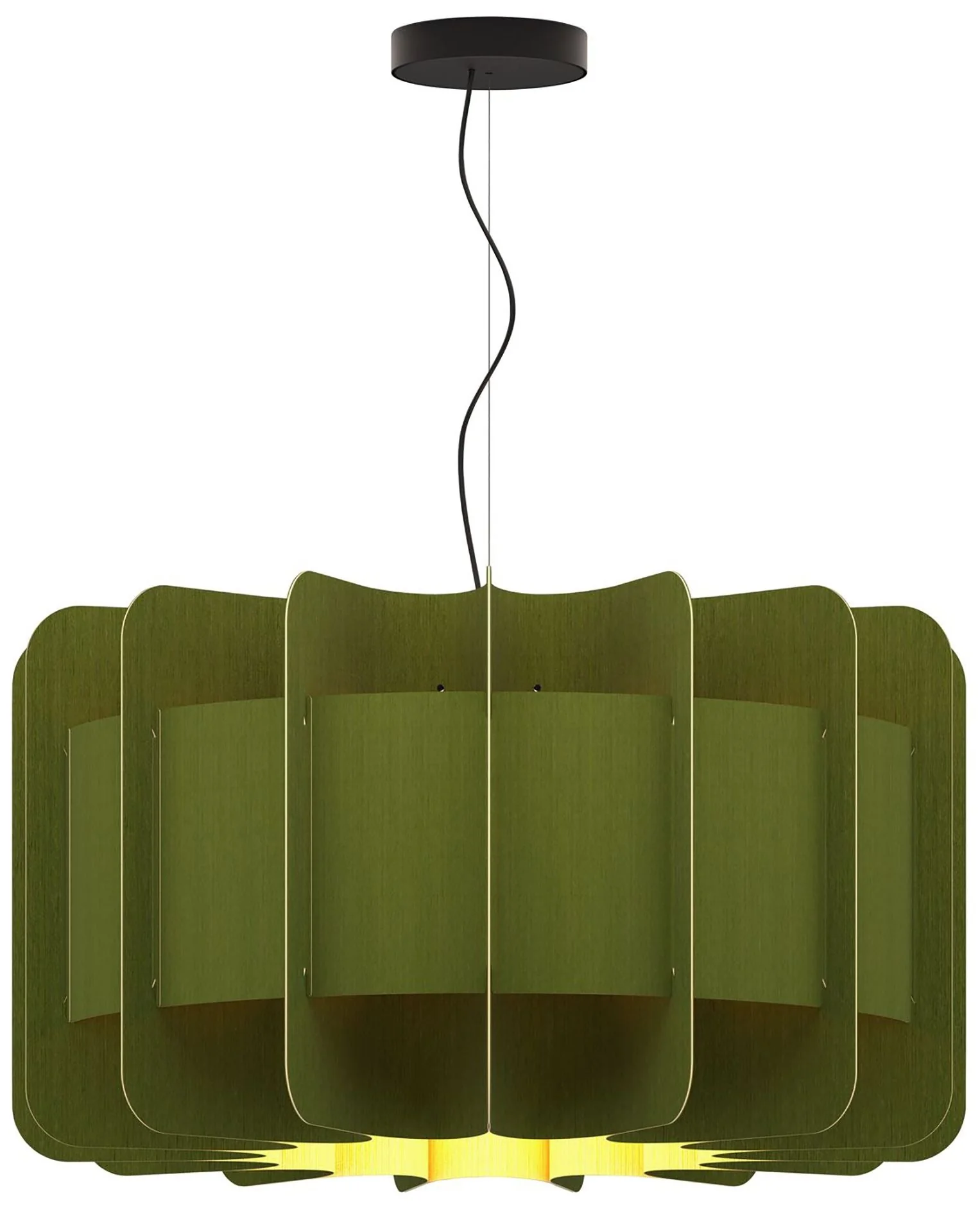 Clarissa Pendant WEP - Green Shade - Black Canopy - Size 29.8 - Image 1