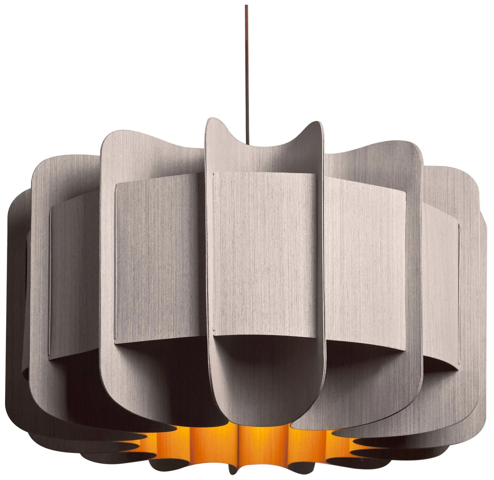 Clarissa Pendant WEP Light Collection - Black Finish - Grey Oak Shade - Image 1