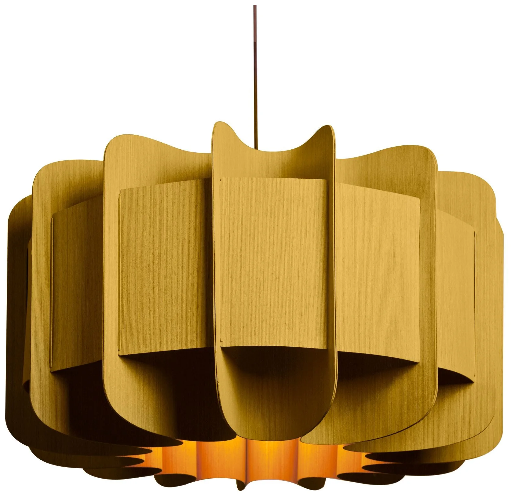 Clarissa Pendant WEP Light Collection - Black Finish - Ocher Shade - Image 1