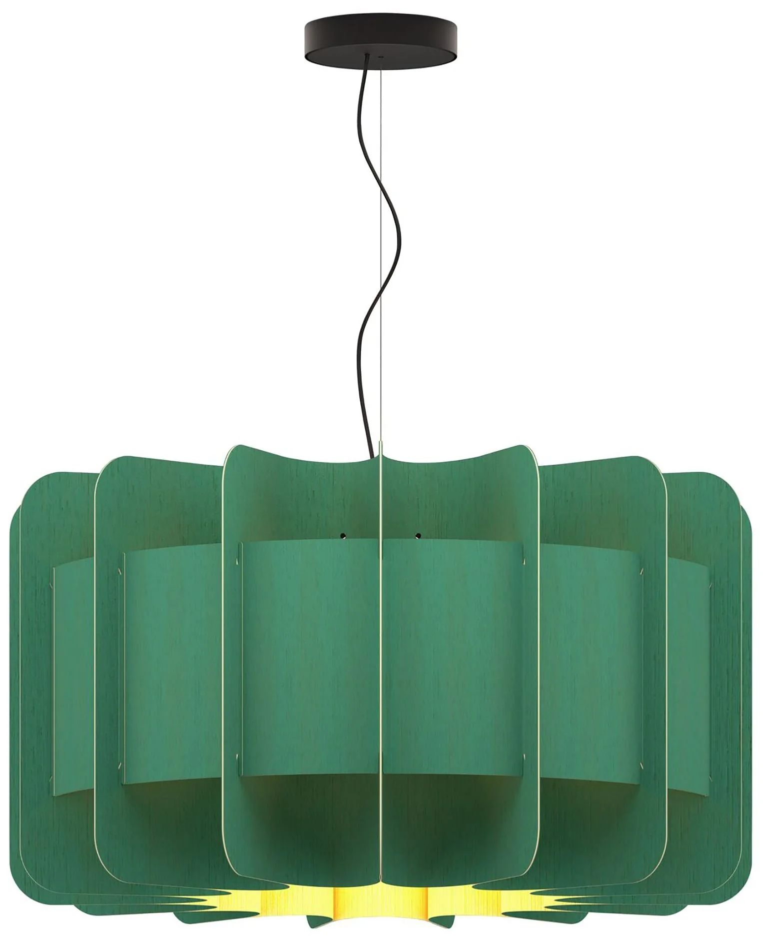 Clarissa Pendant WEP - Light Petrol Shade - Black Canopy - Size 29.8 - Image 1
