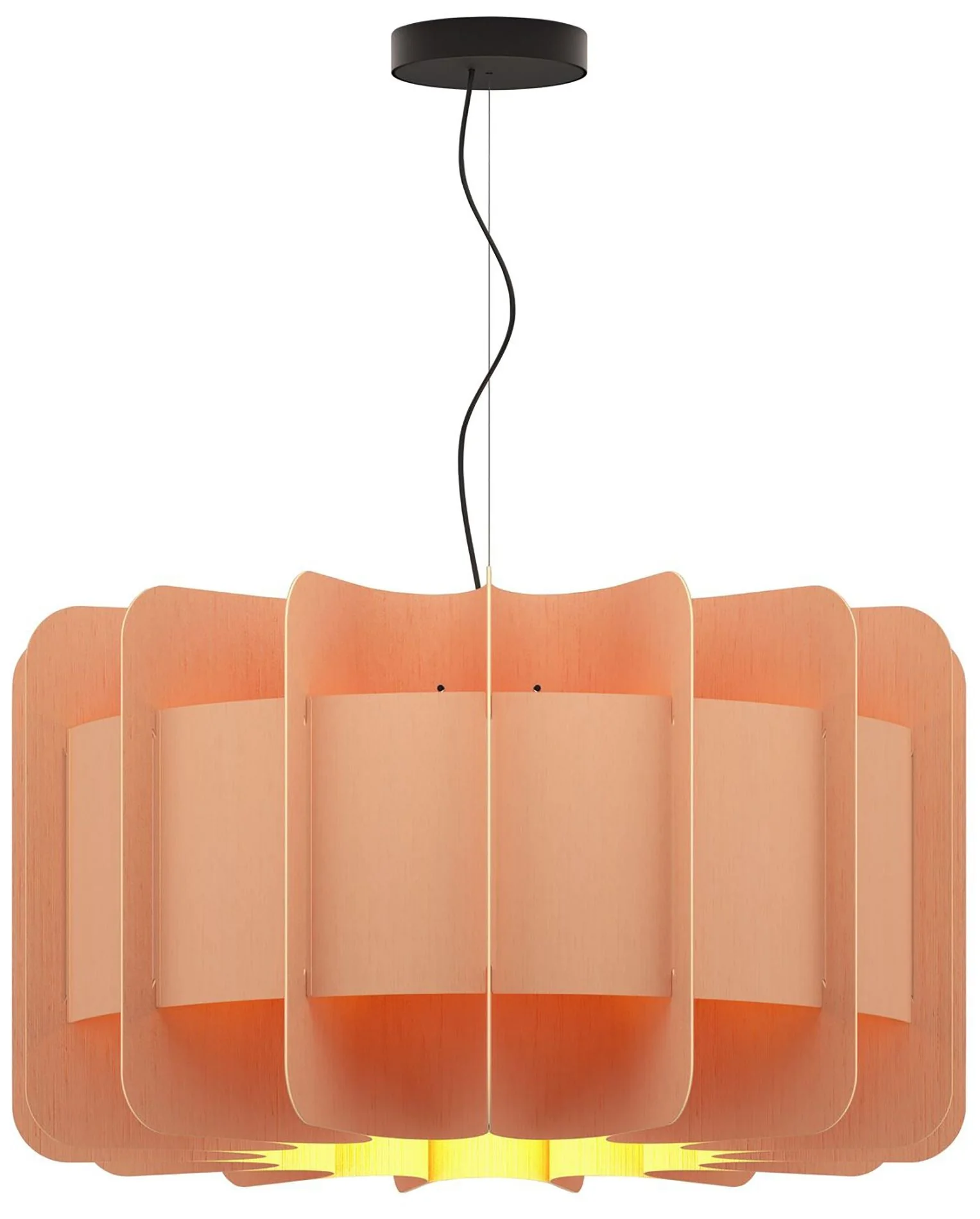 Clarissa Pendant WEP - Rose Shade - Black Canopy - Size 29.8 - Image 1