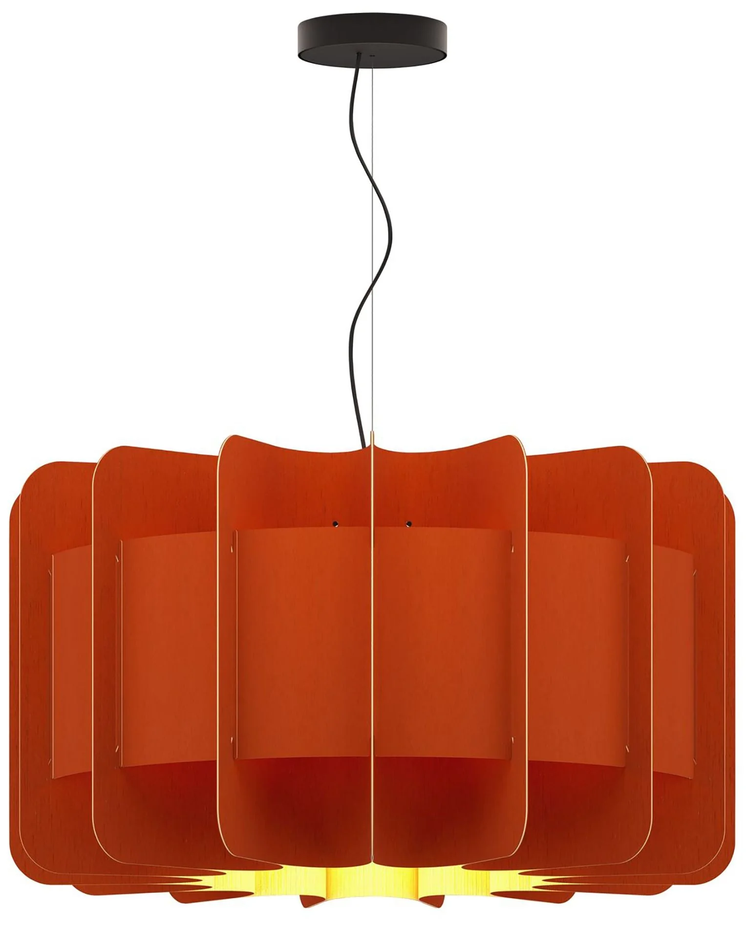 Clarissa Pendant WEP - Terracotta Shade - Black Canopy - Size 29.8 - Image 1