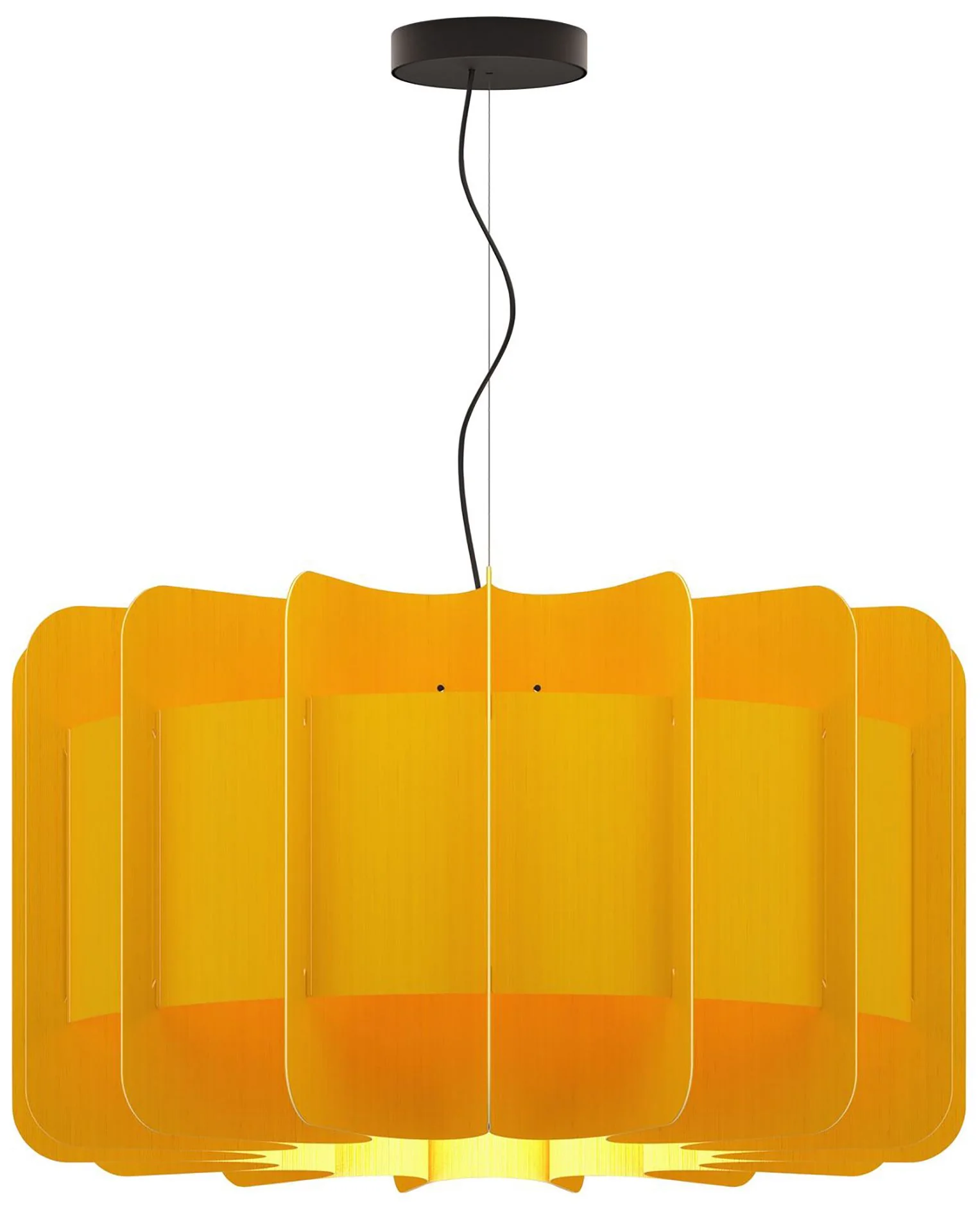 Clarissa Pendant WEP - Yellow Shade - Black Canopy - Size 29.8 - Image 1