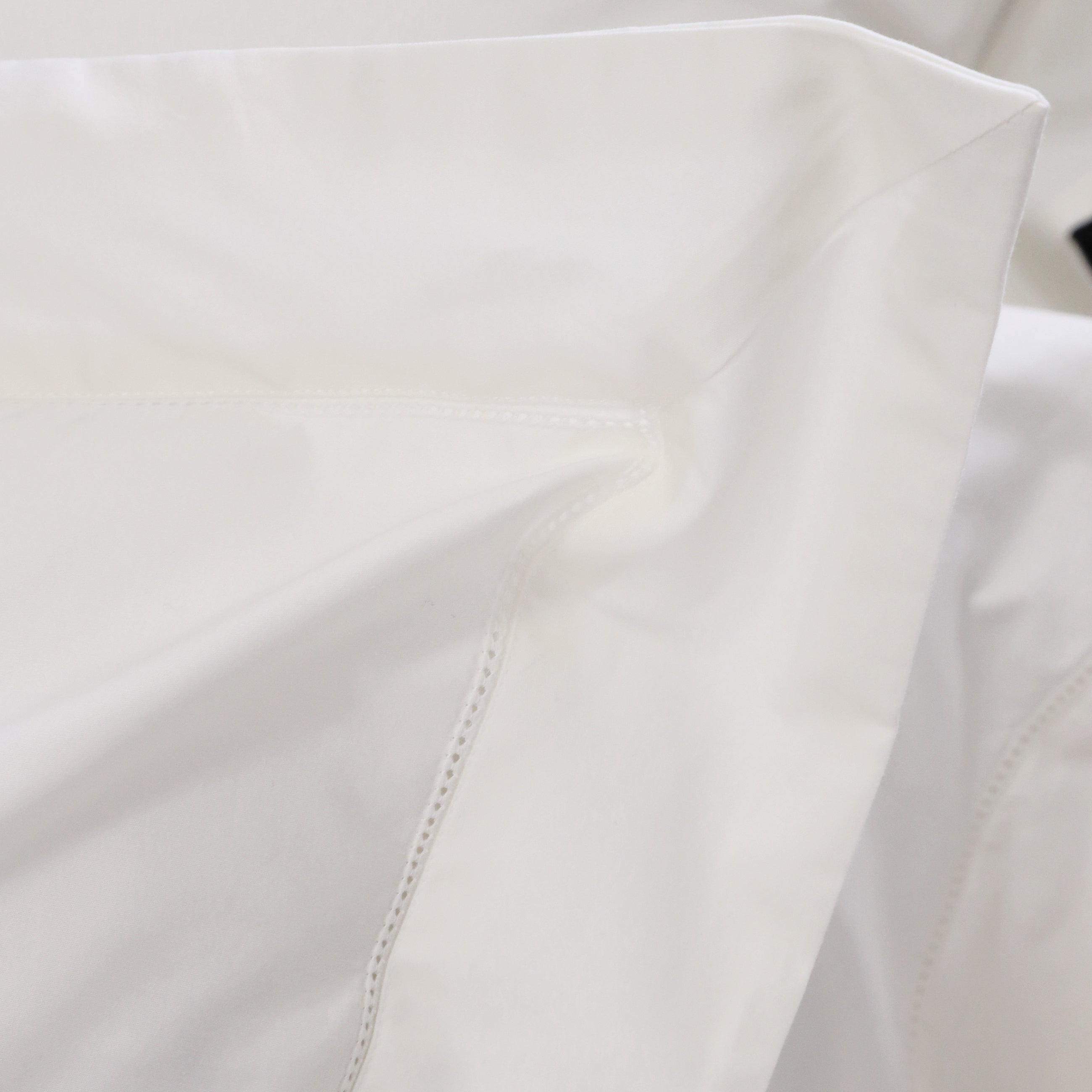 Pom Pom at Home Classico Hemstitch White Cotton Sateen Duvet Cover Set ~ Available in Twin, Queen and King Sizes - Image 2