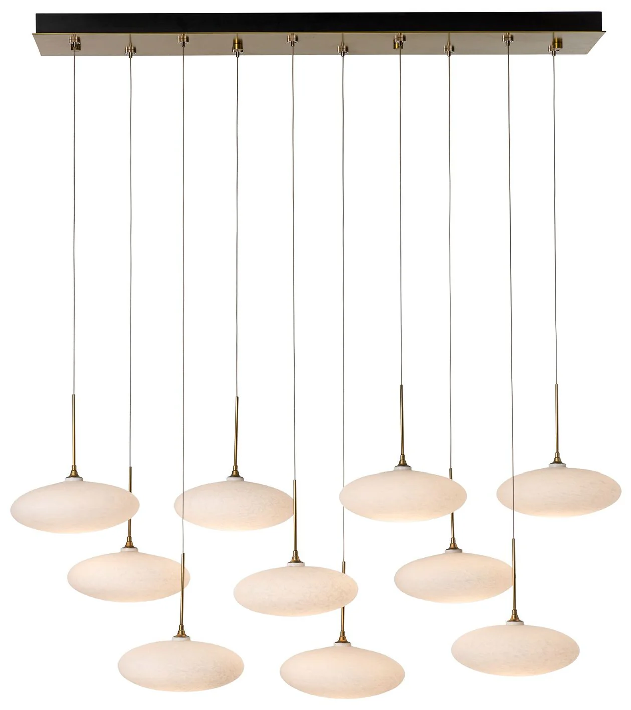 Clouds 48" Wide 10-Light Modern Brass Pendant - Image 1