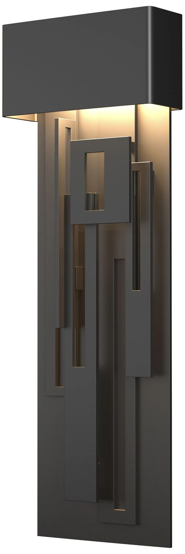 Collage Large Dark Sky LED Outdoor Sconce - Black Finish - Image 1