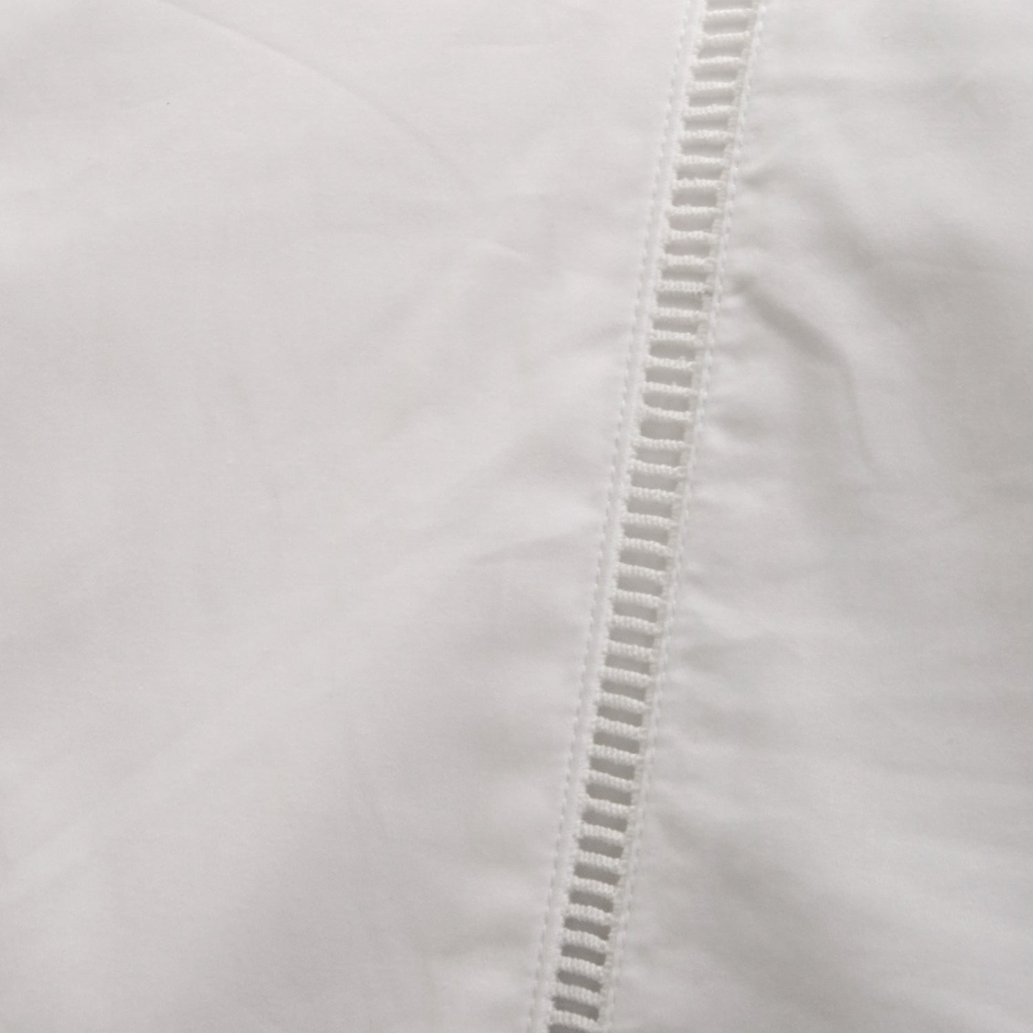 Pom Pom at Home Como White Ladder Stitch Cotton Sateen Sheet Set ~ Available in Twin, Queen and King Sizes - Image 2