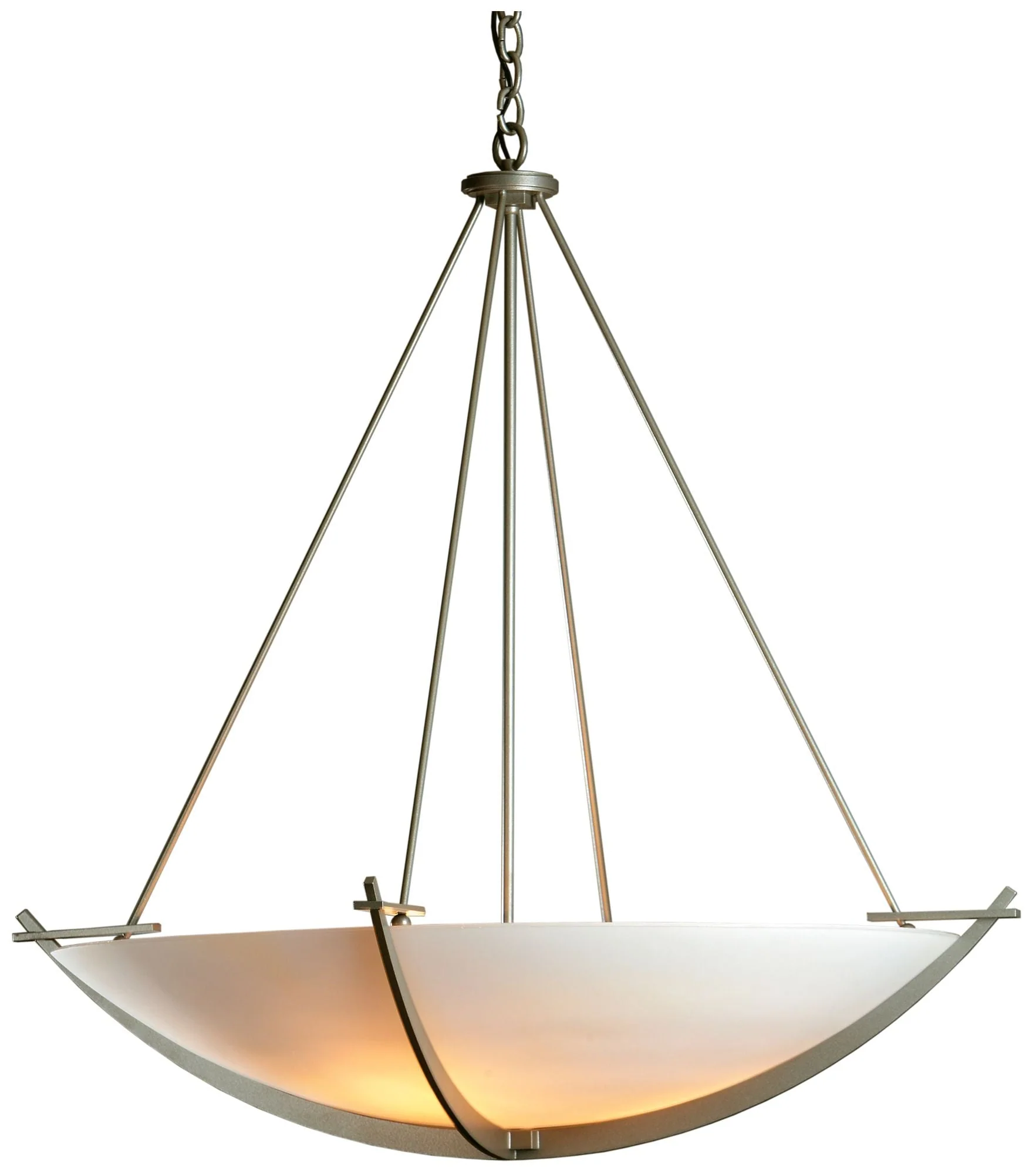 Compass Large Scale Pendant - Dark Smoke Finish - Opal Glass - Image 1