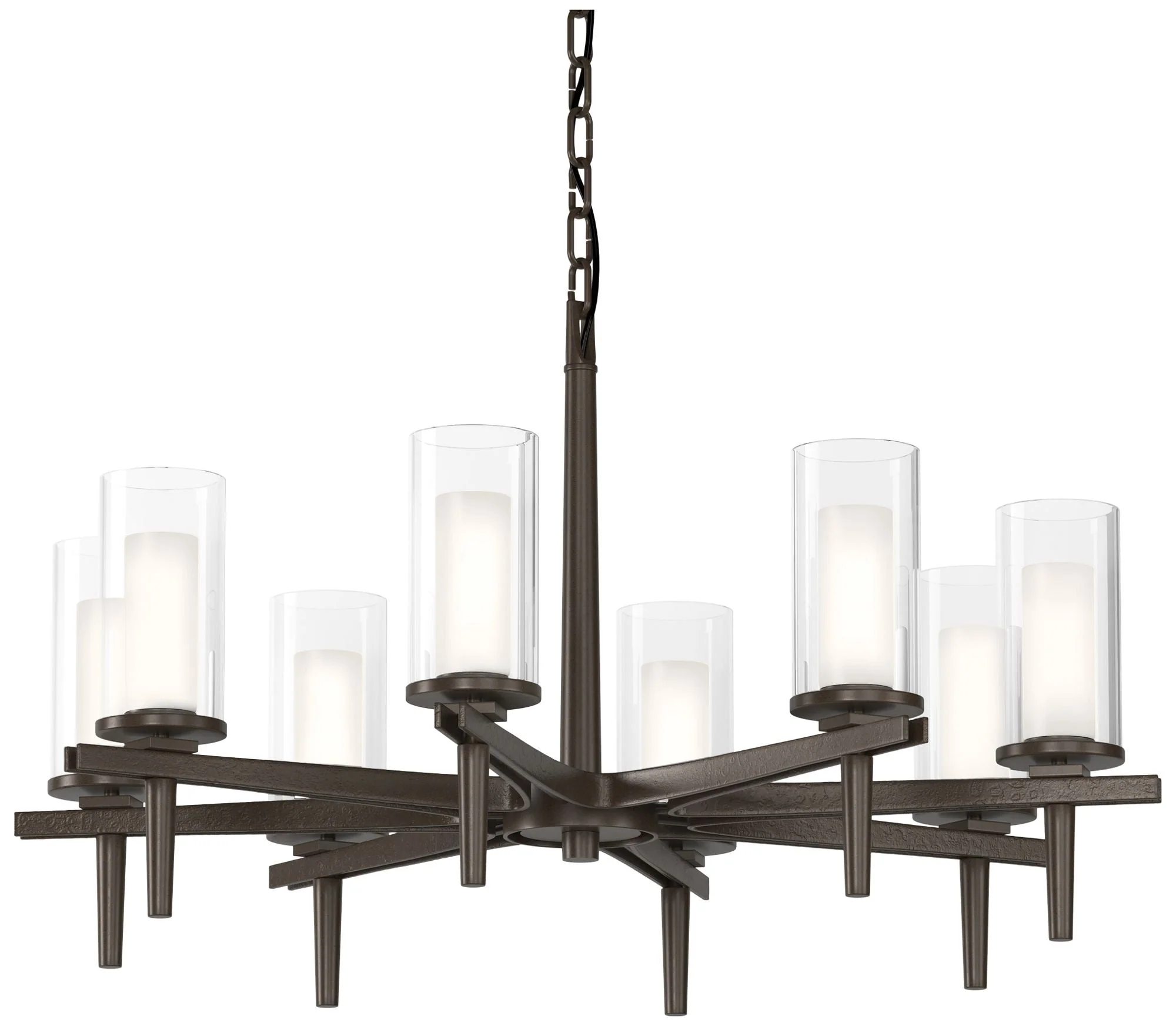 Constellation 34" Wide 8 Arm Bronze Chandelier With Opal and Clear Gla - Image 1