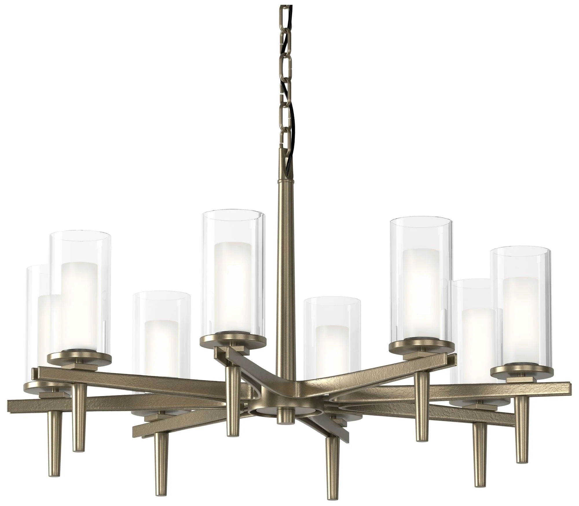 Constellation 34" Wide 8 Arm Soft Gold Chandelier With Opal and Clear - Image 1