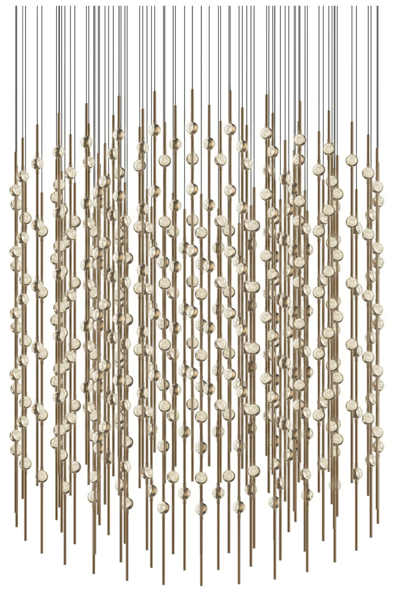 Constellation 48" Centaurus Cylinder LED Pendant - Brass - Clear Lens - Image 1
