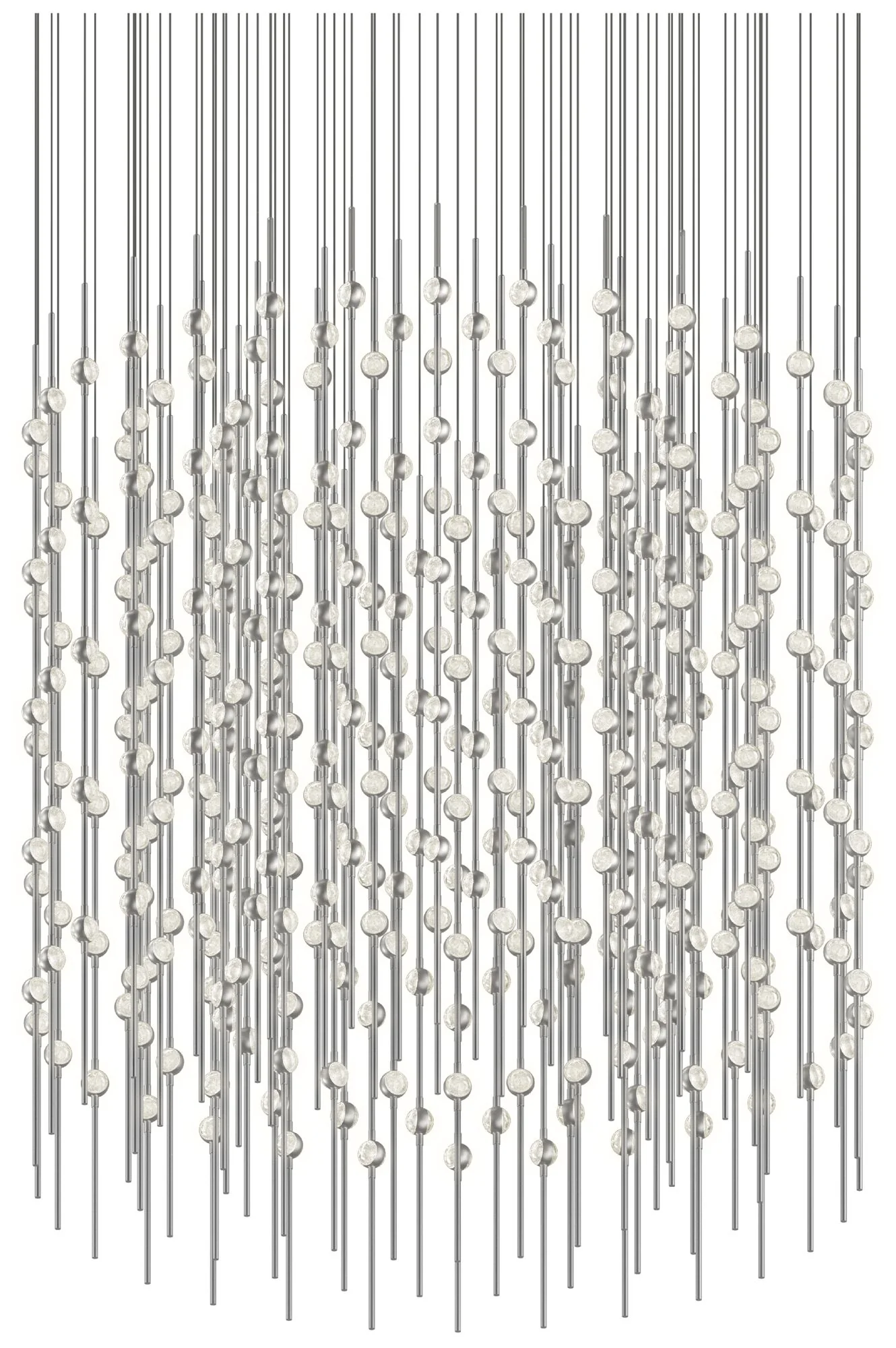 Constellation 48" Centaurus Cylinder LED Pendant - Nickel - Clear Lens - Image 1